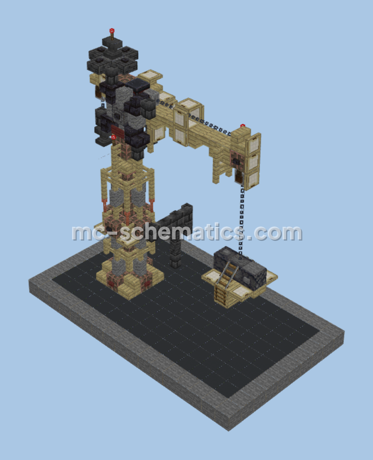 Steampunk Crane Structure Minecraft schematic preview