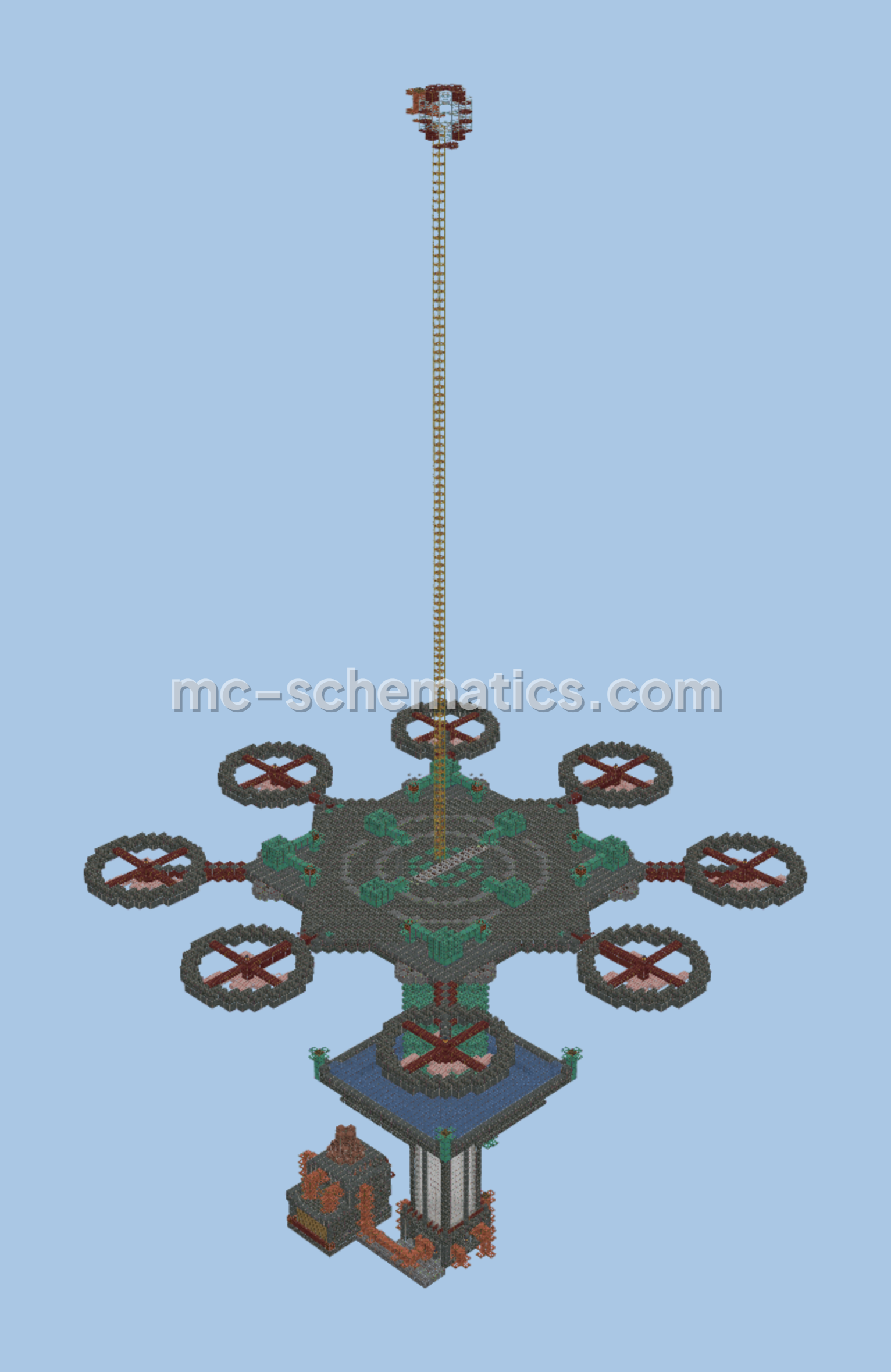 Steampunk Mob Farm with Sorting Minecraft schematic preview