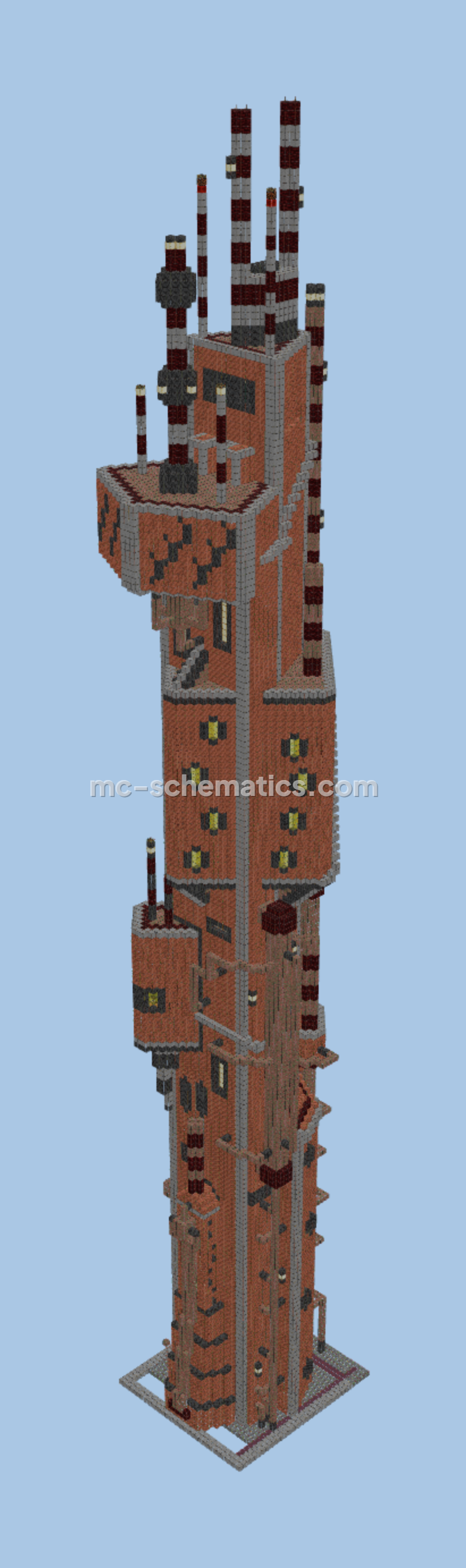 Steampunk Skyscraper Model Minecraft schematic preview