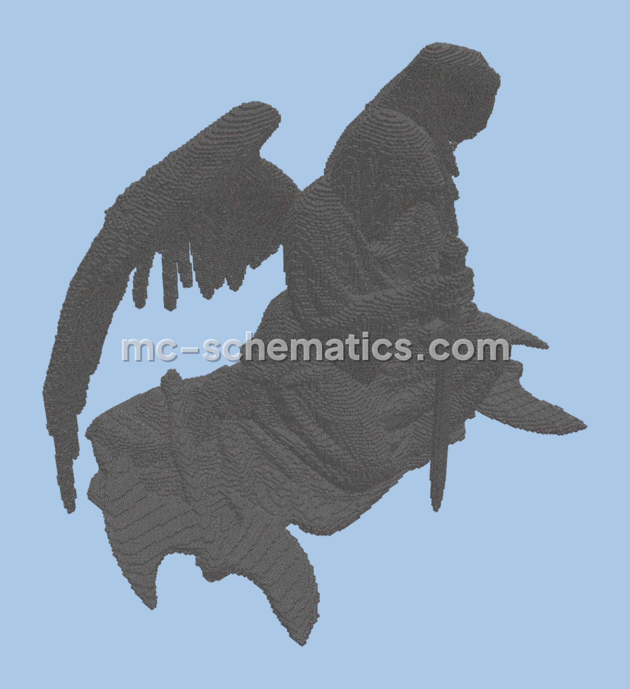 Stone Angel Statue Minecraft Build Minecraft schematic preview