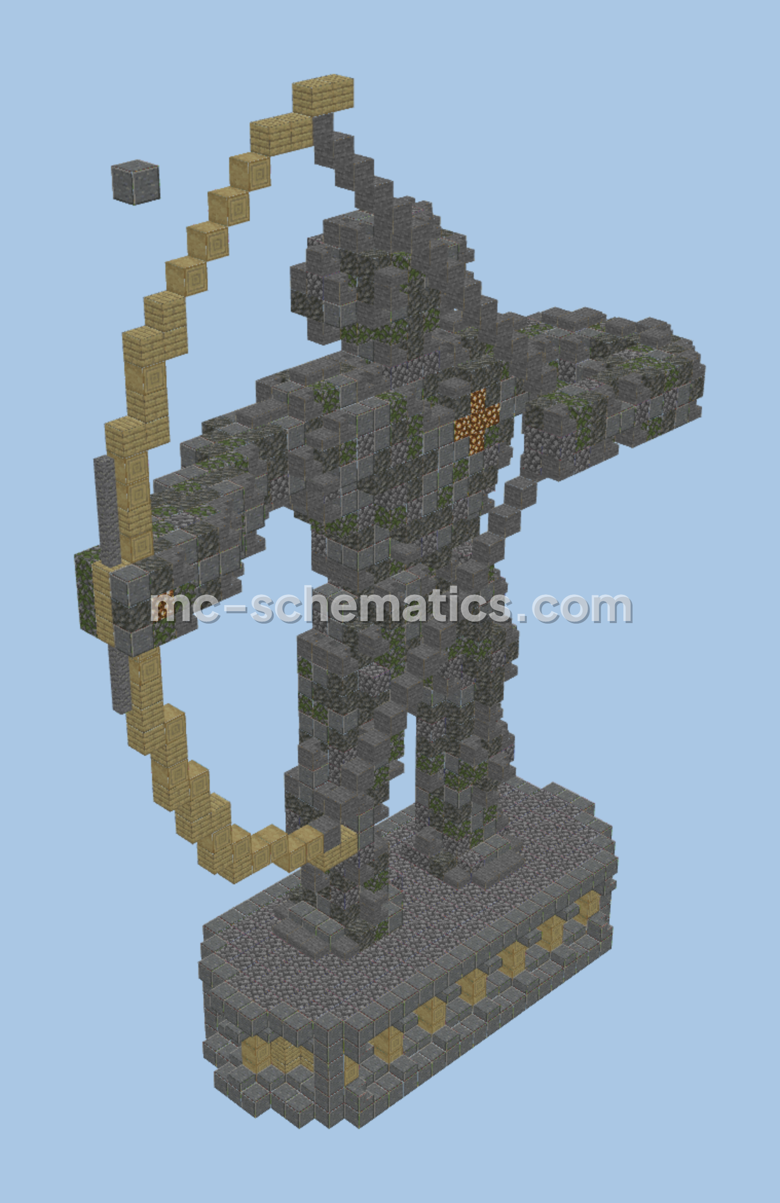 Stone Archer Statue Minecraft schematic preview