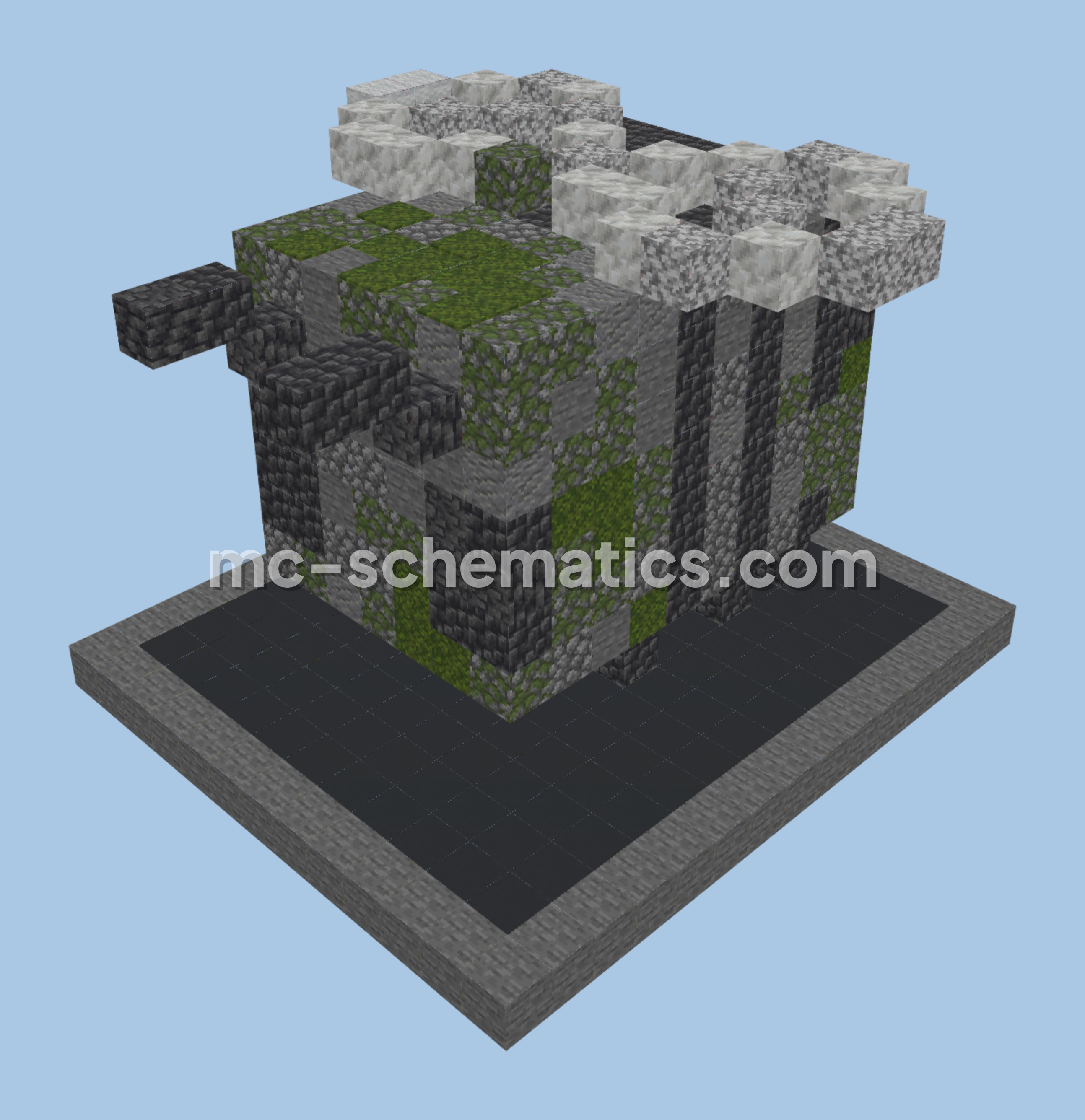Stone Bee Statue Pixel Art Minecraft schematic preview