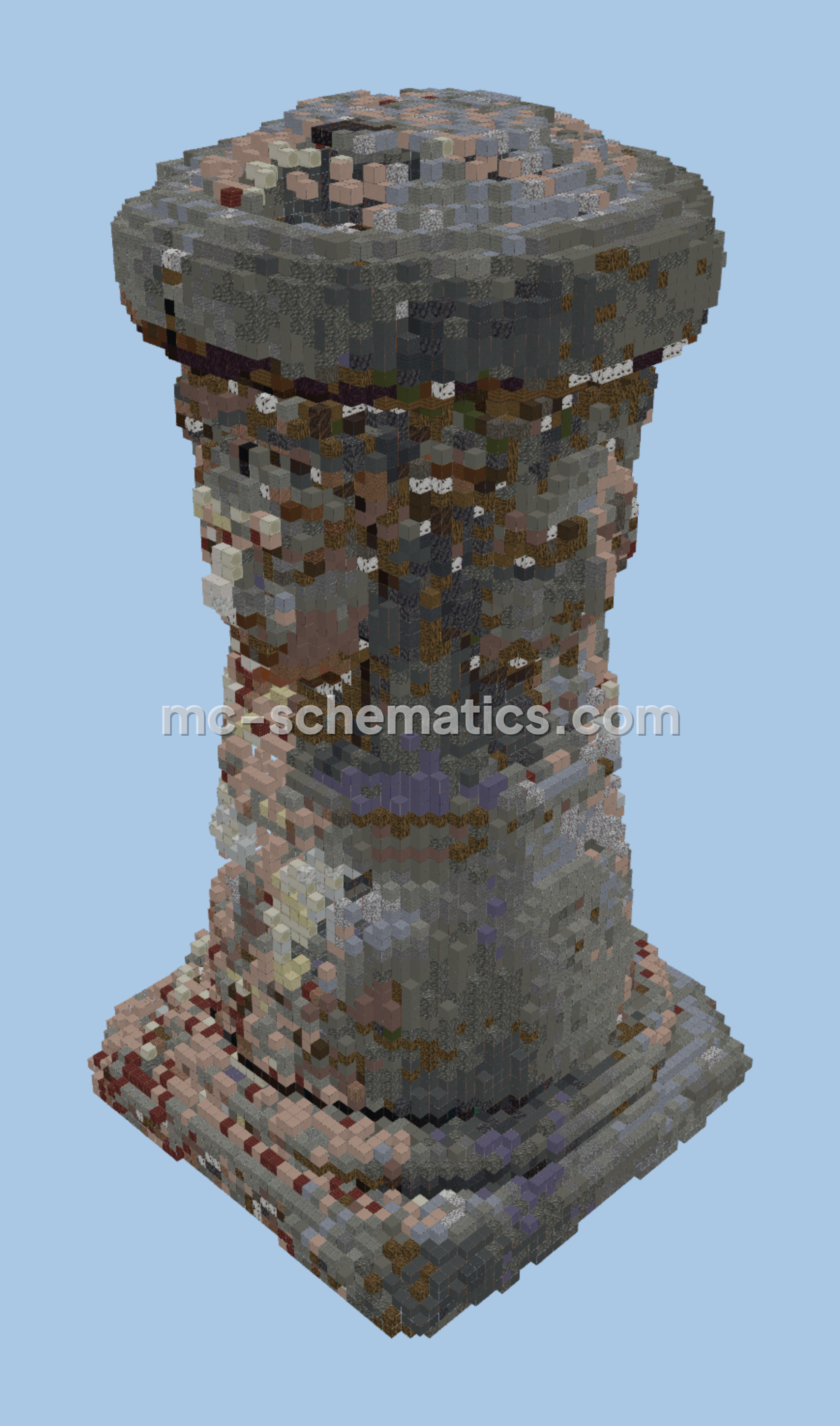 Stone Column Statue Minecraft schematic preview