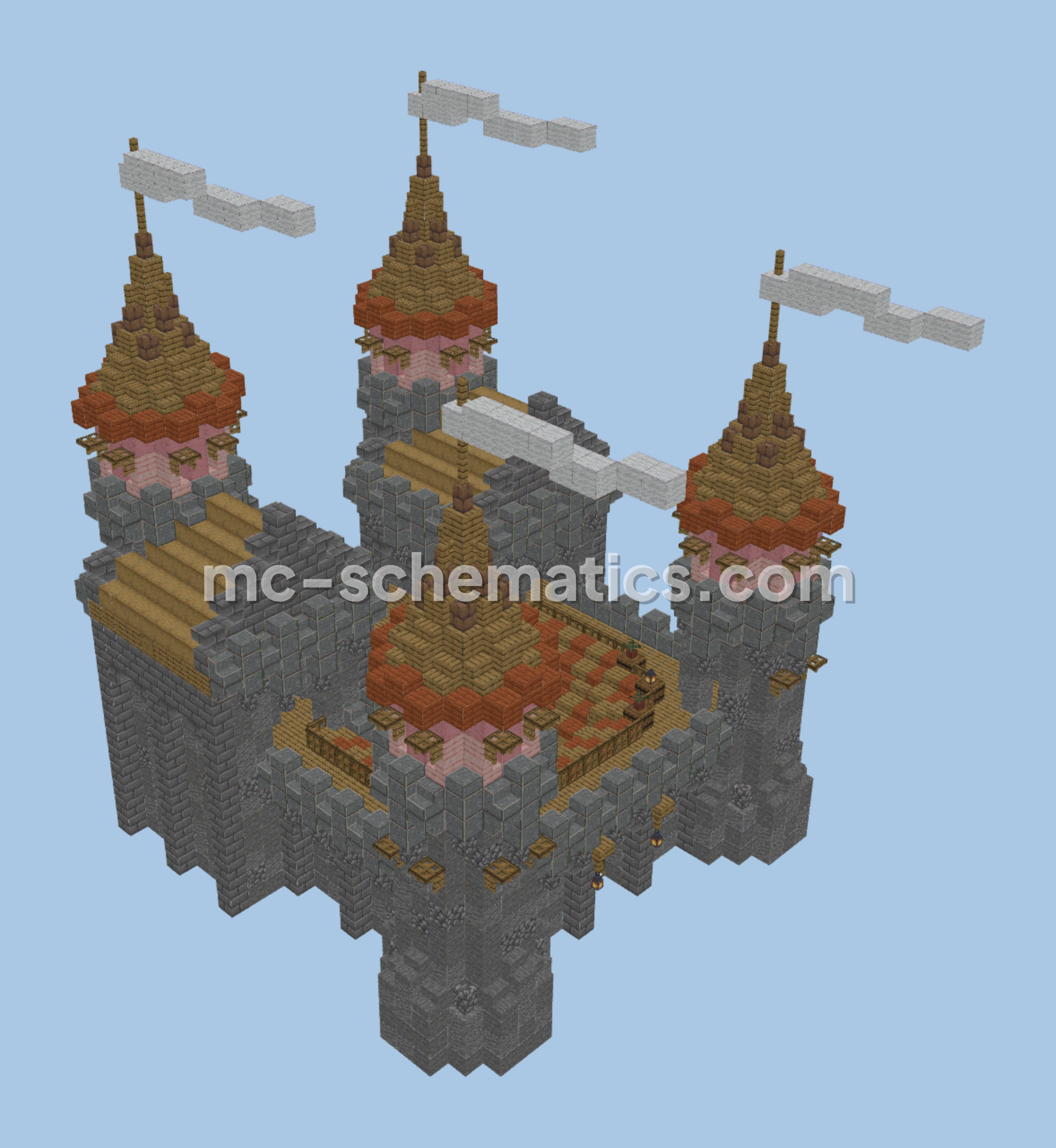 Stone Crest Fortress Castle Minecraft schematic preview