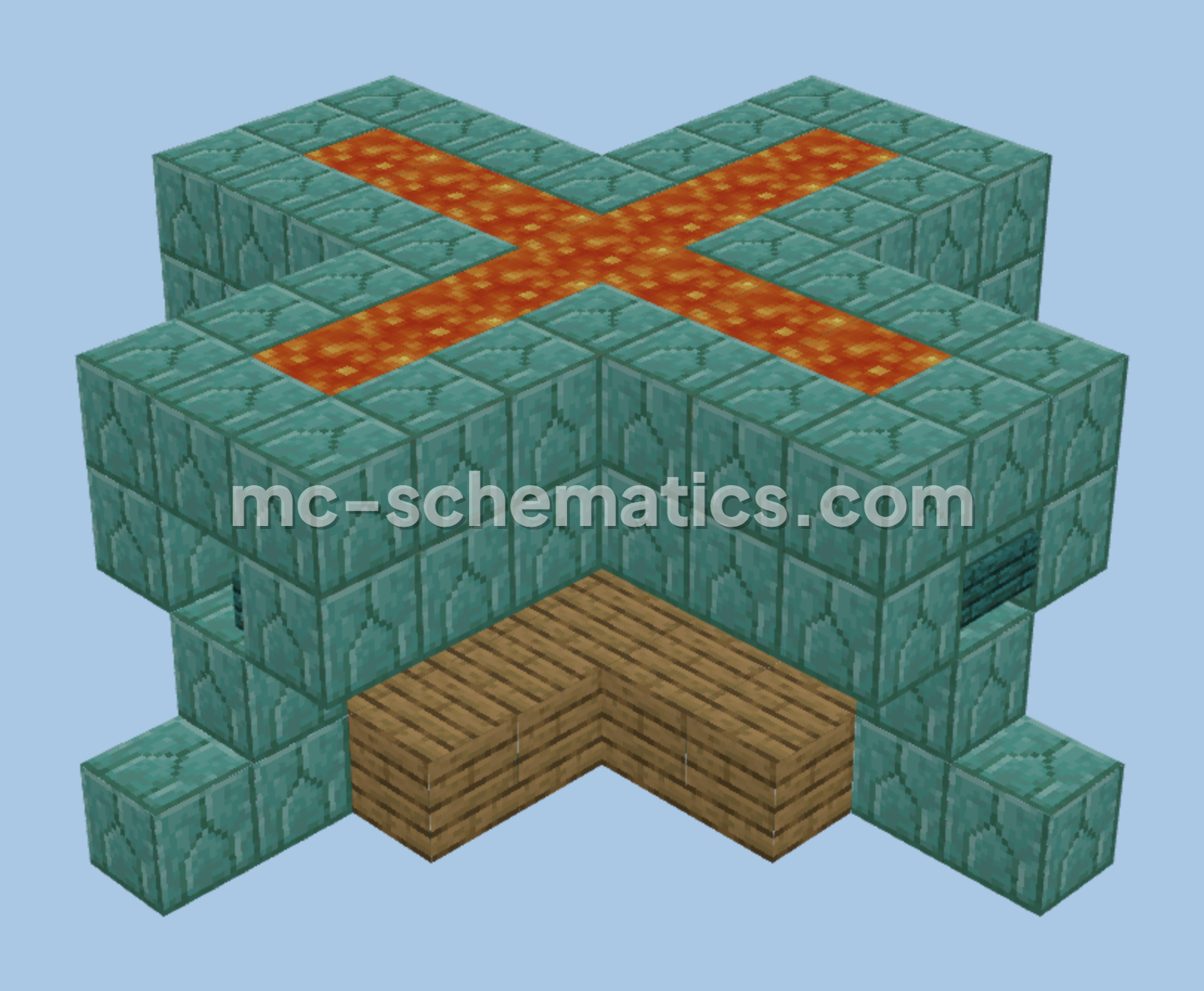 Stone Farm for Multiplayer Skyblock Minecraft schematic preview