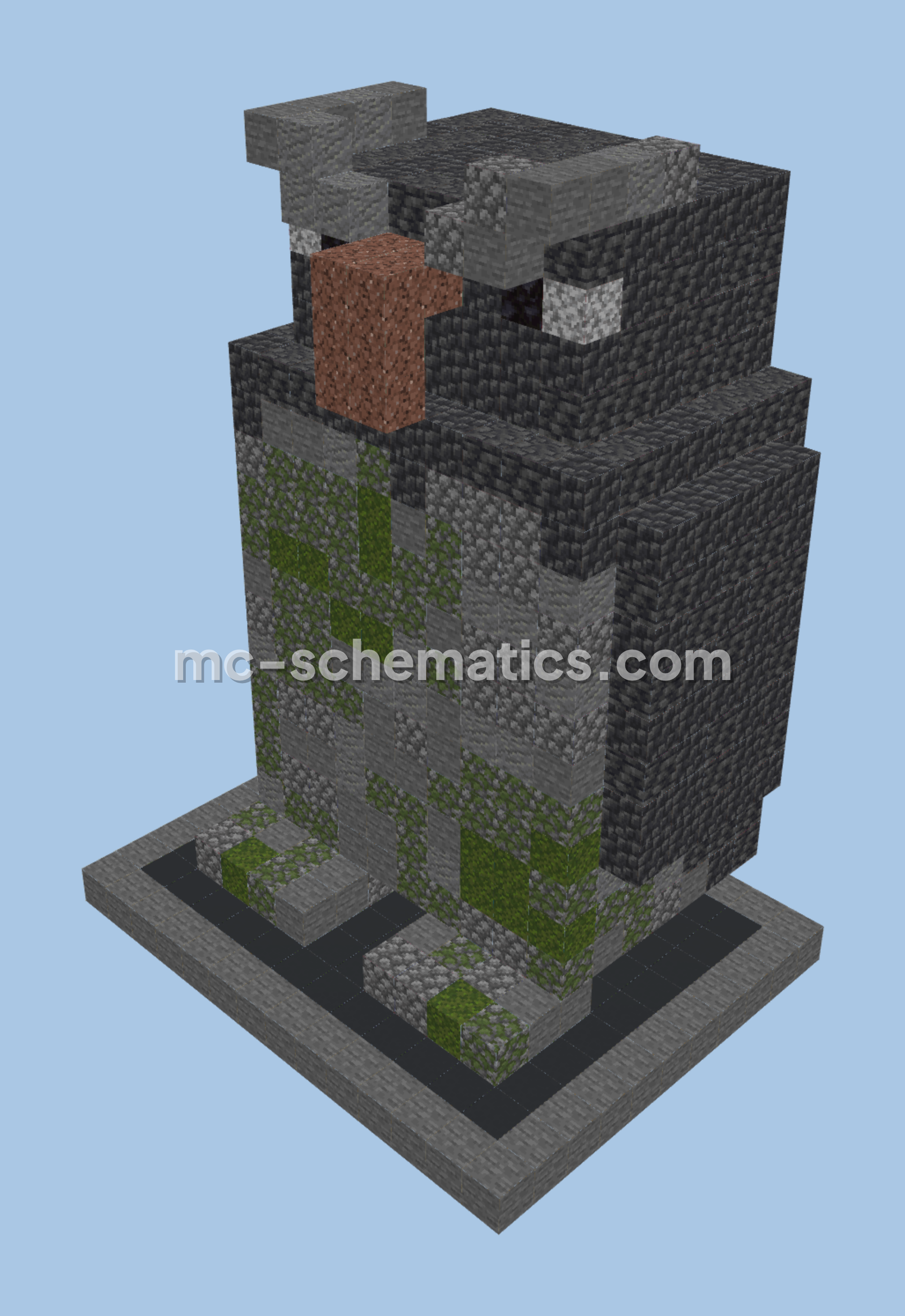 Stone Penguin Statue Build Minecraft schematic preview
