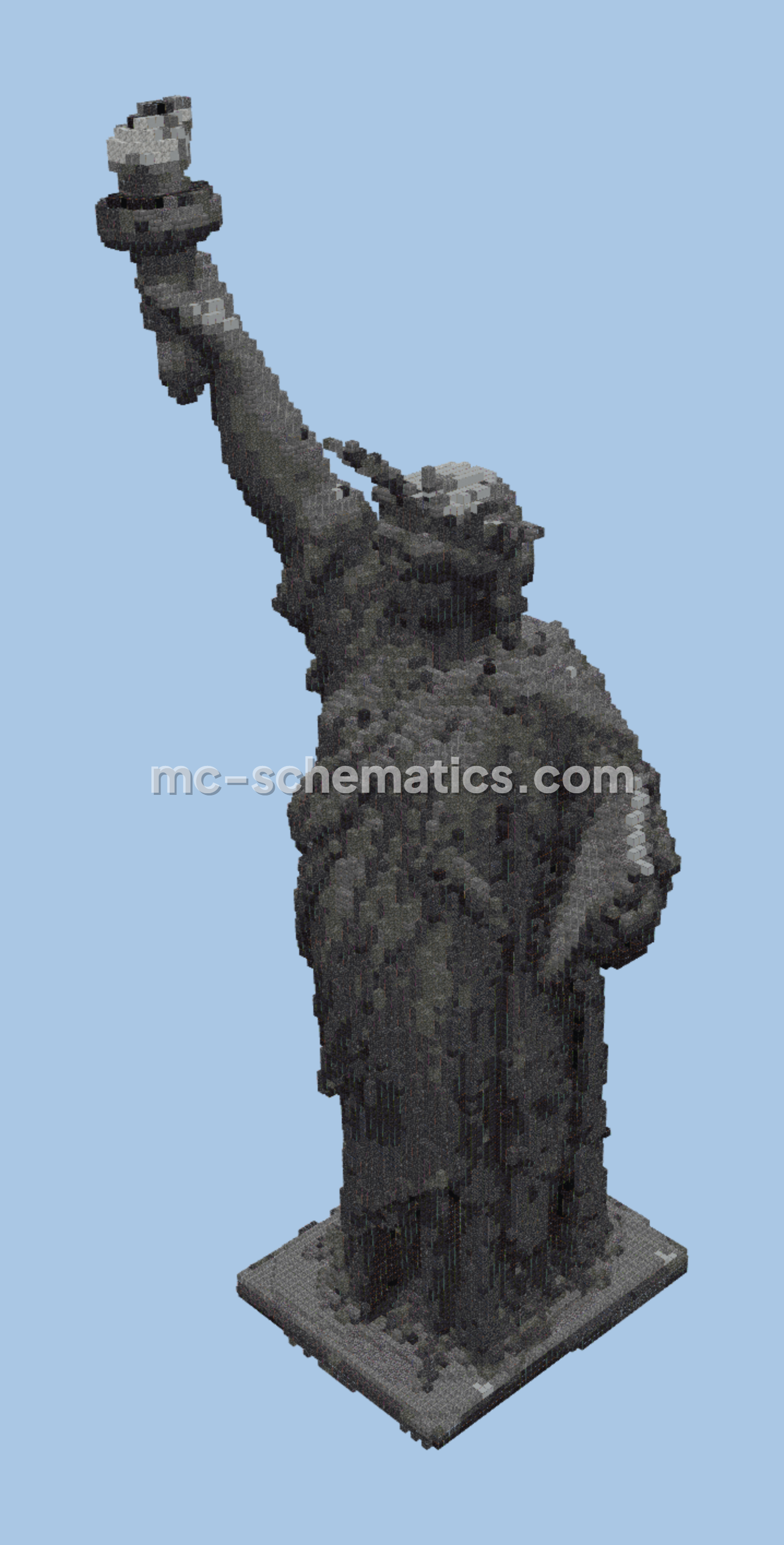Stone Statue of Liberty Minecraft Replica Minecraft schematic