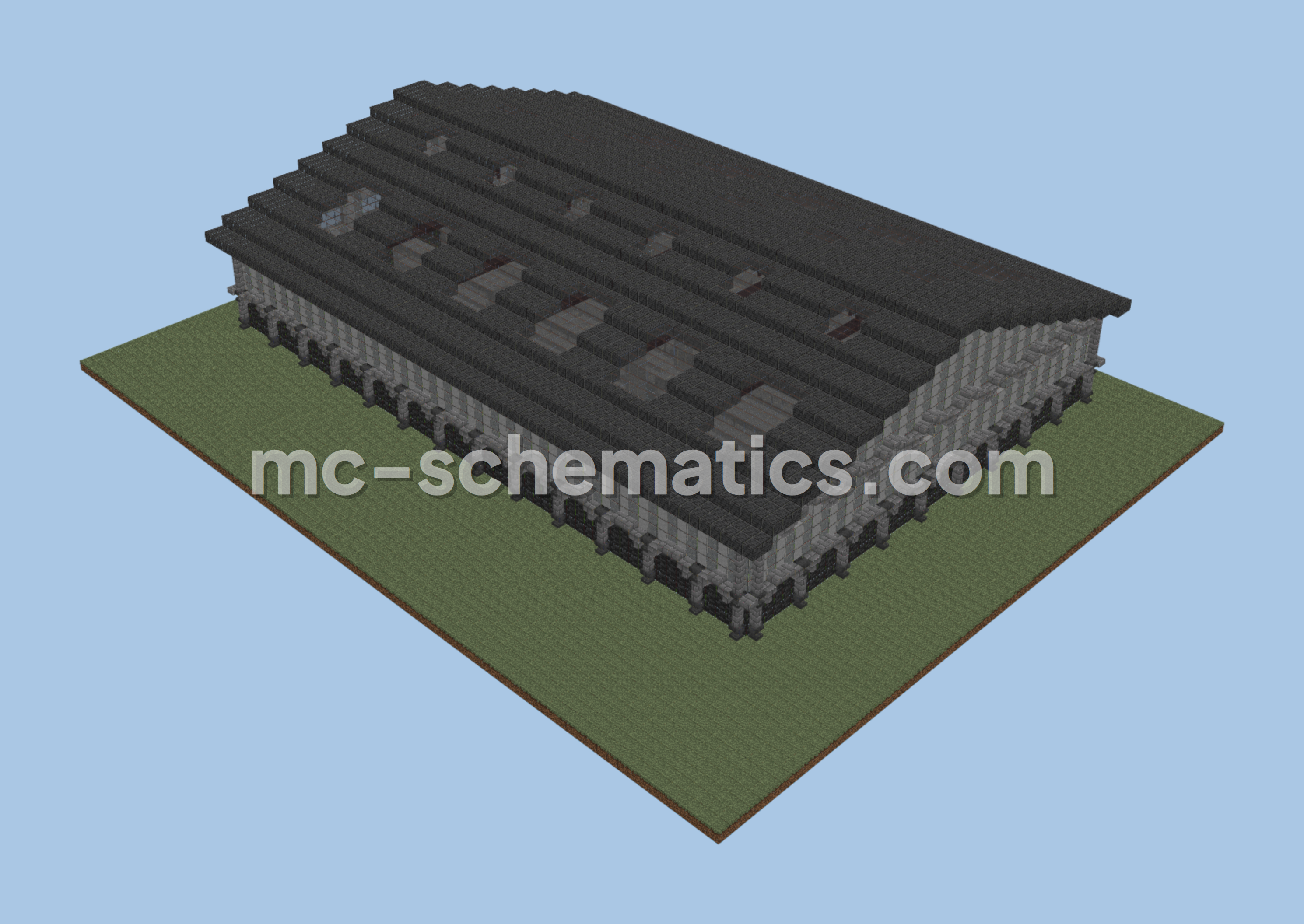 Storage Warehouse Structure Minecraft schematic preview