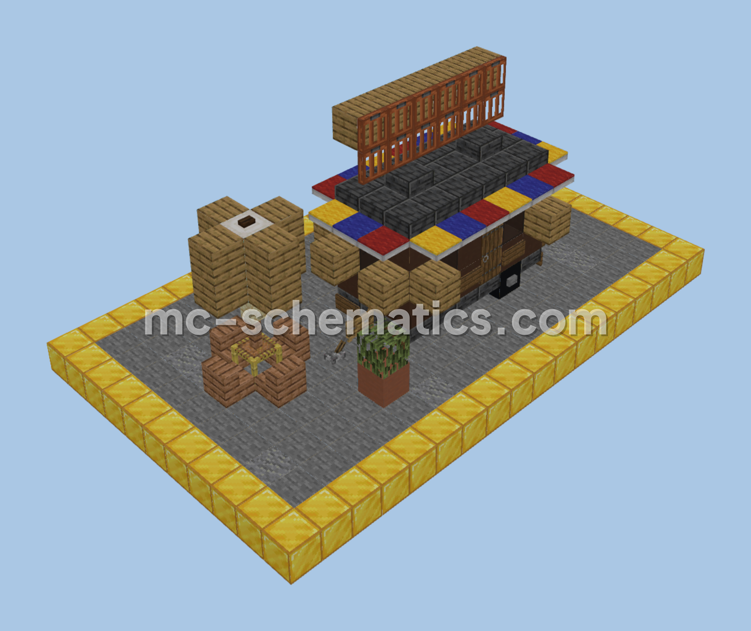 Street Arepa Stand Minecraft schematic preview