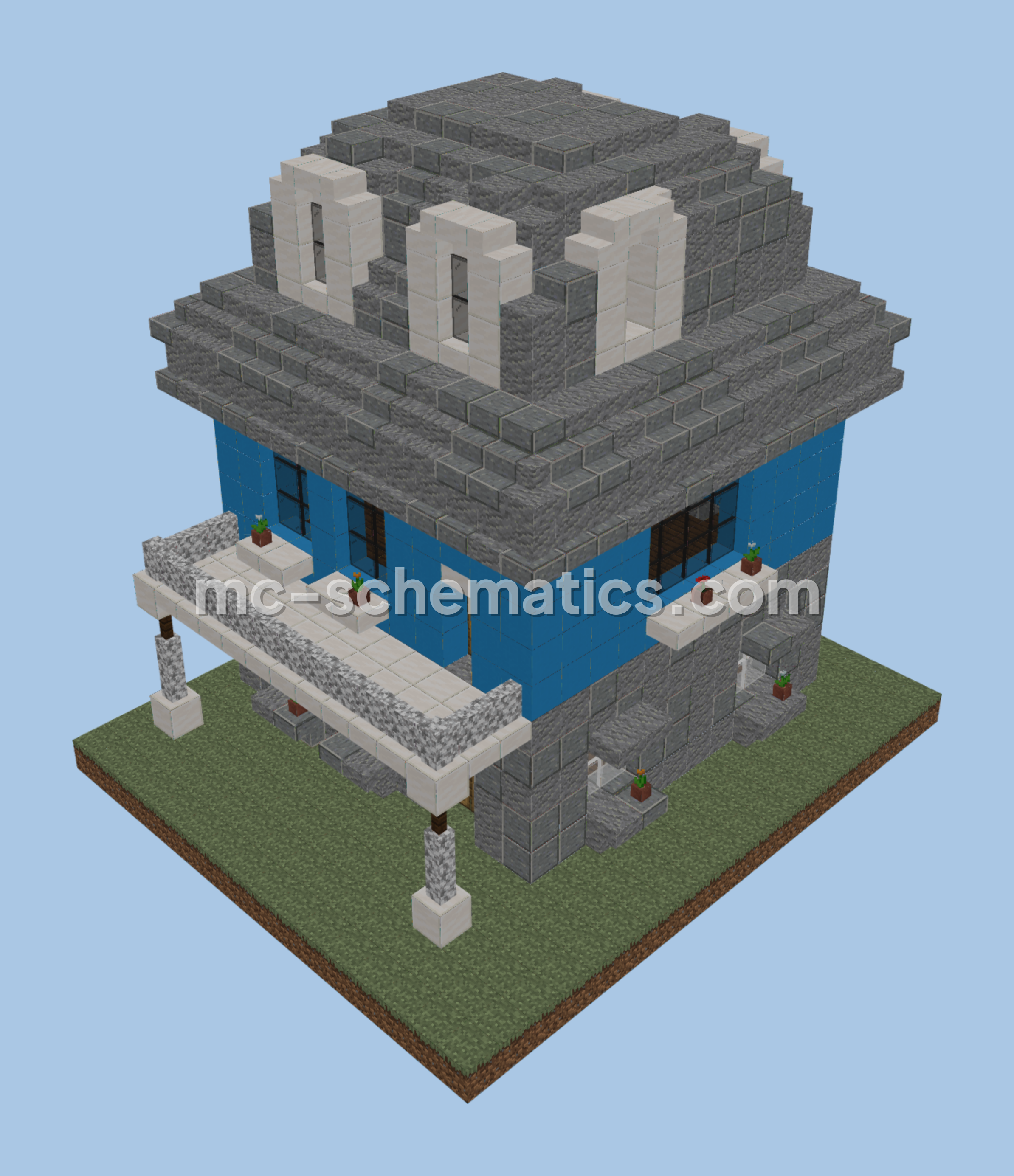 Street House Two Minecraft schematic preview