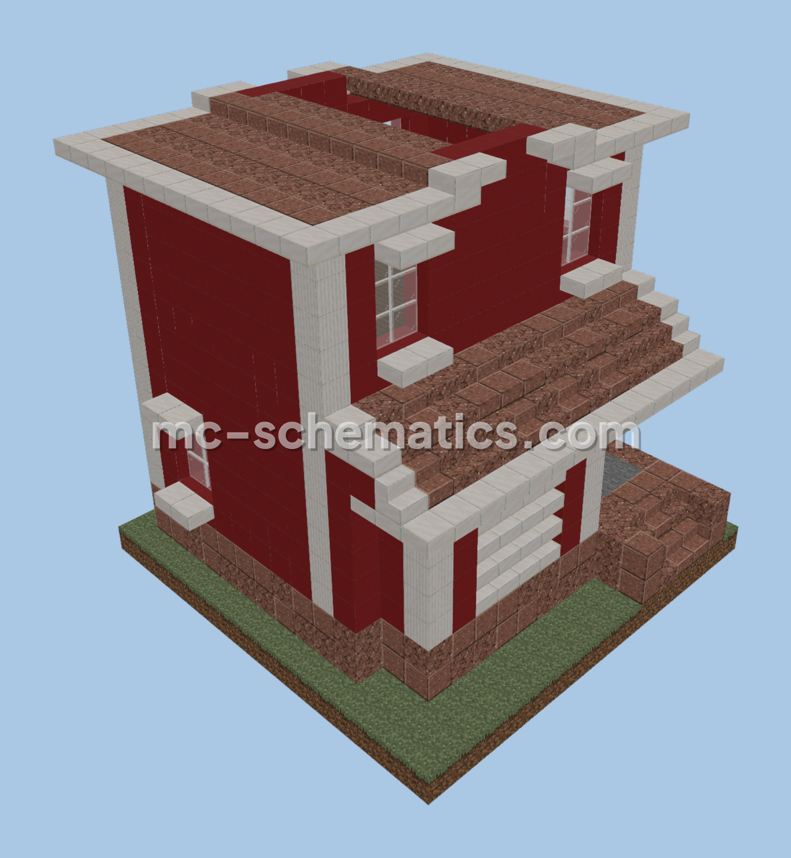 Street House Minecraft schematic preview
