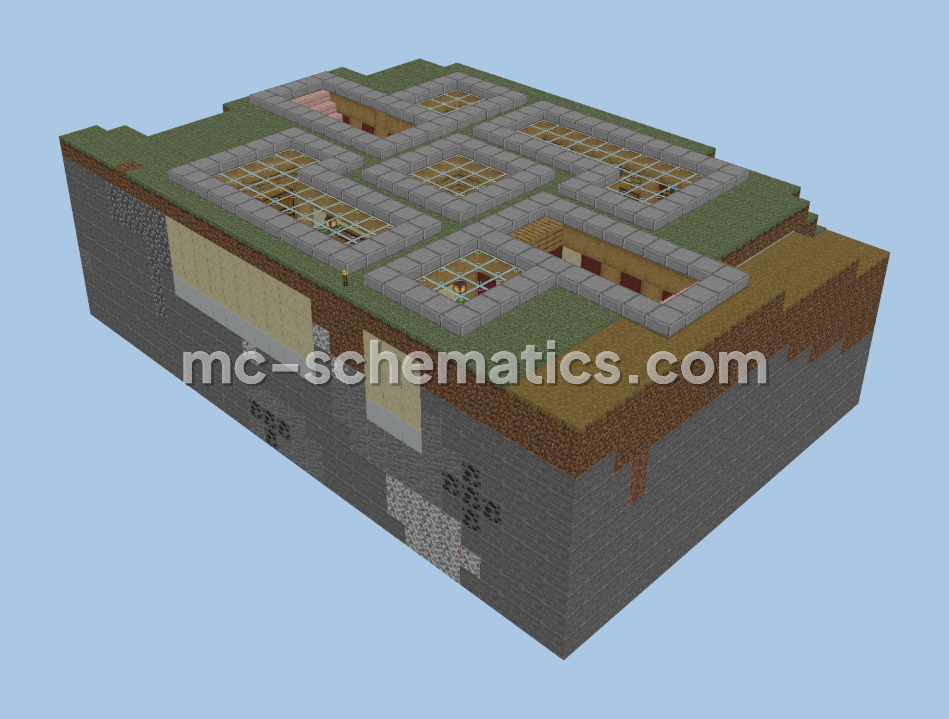Subterranean Base Minecraft schematic preview