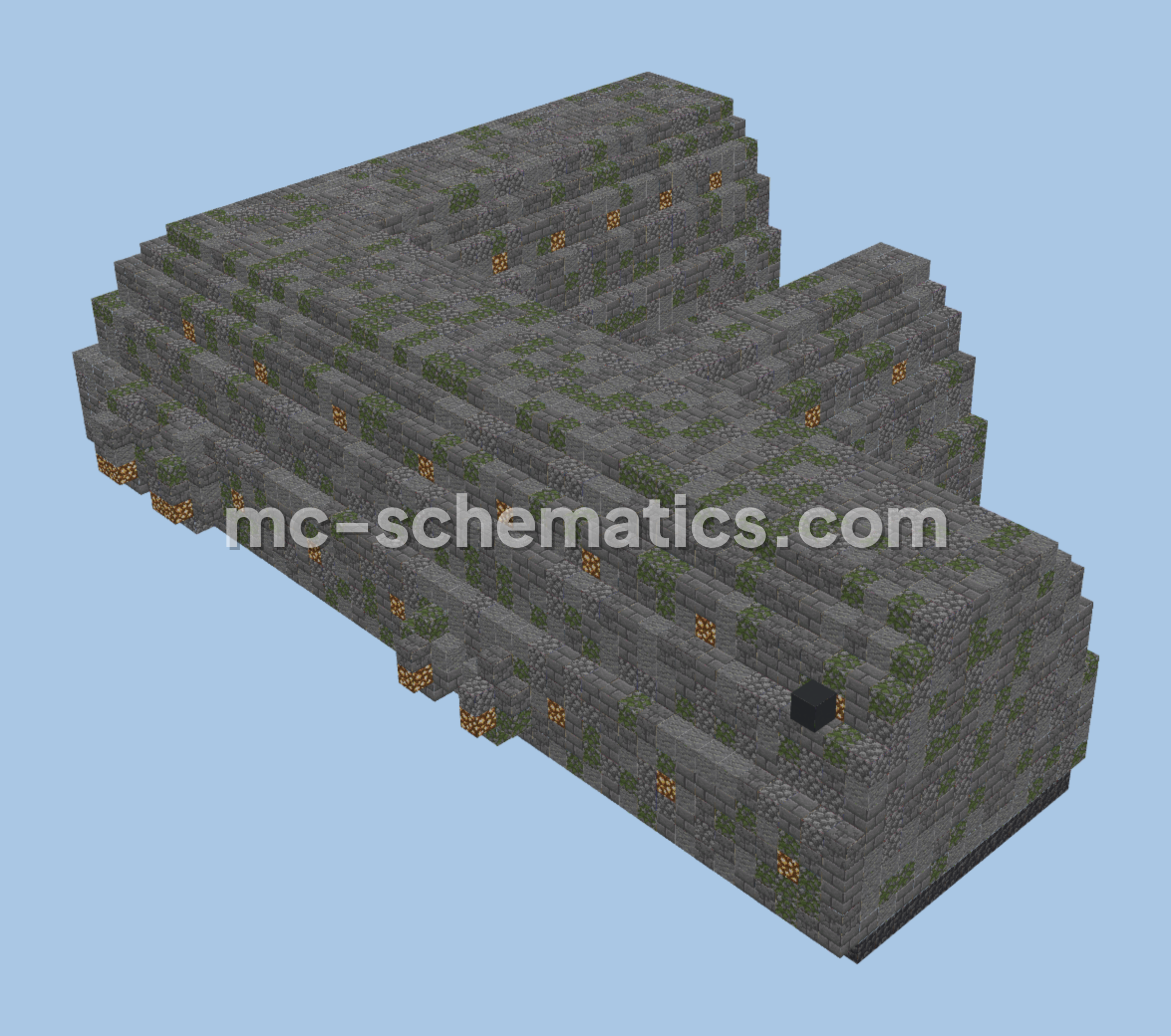 Subterranean Survival Bunker with Villager Trading and Storage Minecraft schematic