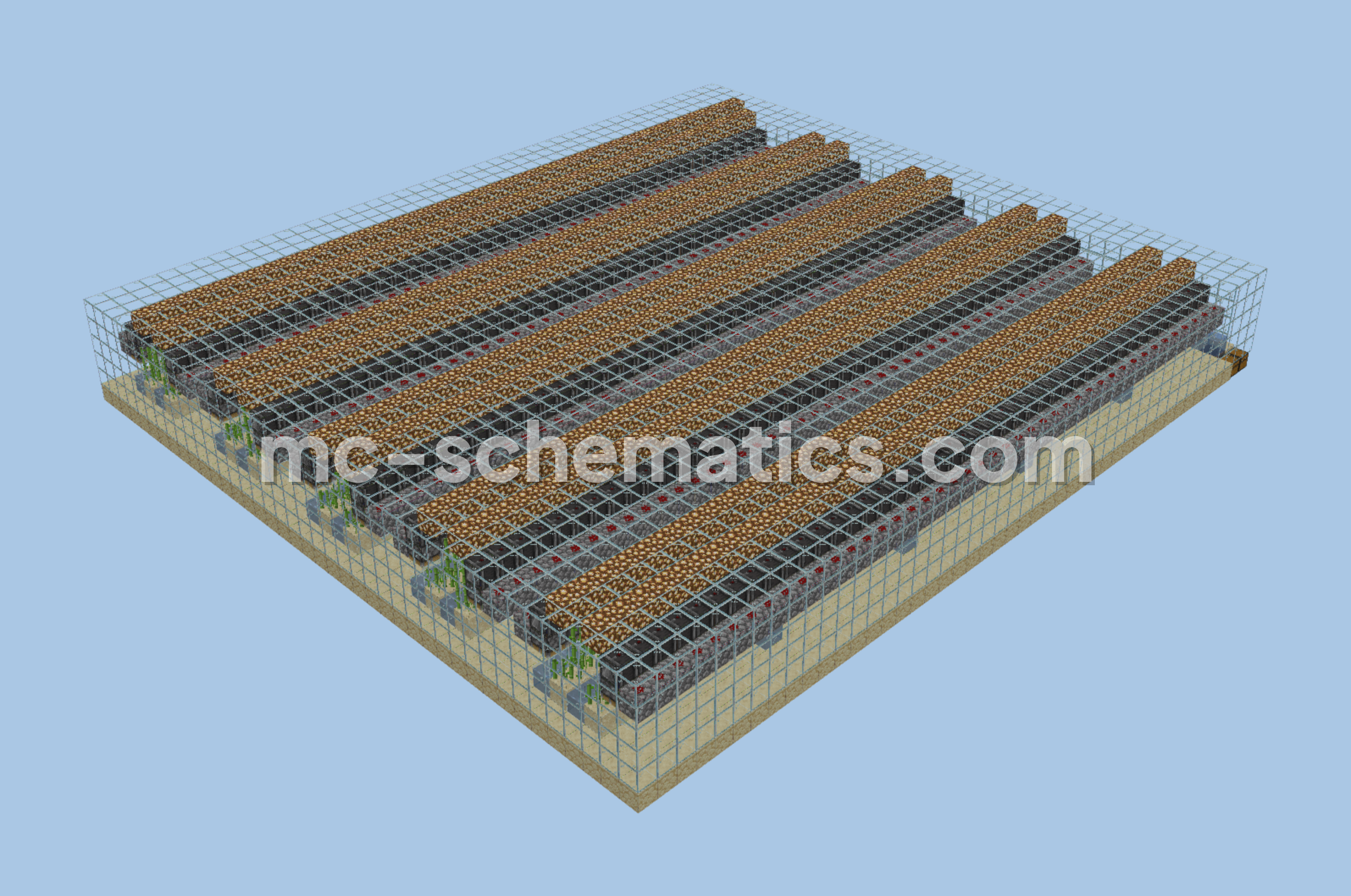 Sugar Cane Farm Schematic Minecraft schematic