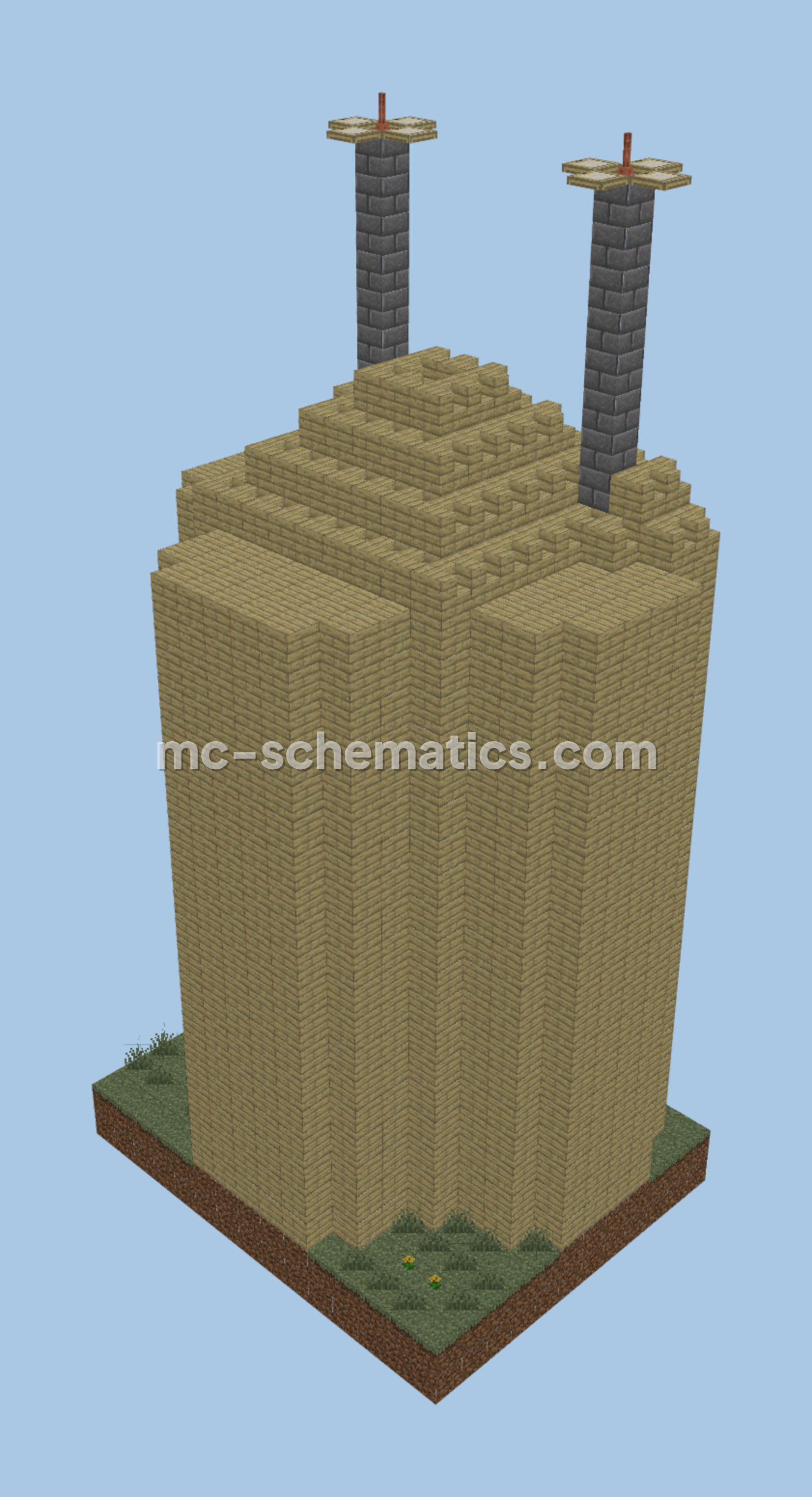 Large Sugar Cane Farm Minecraft schematic preview