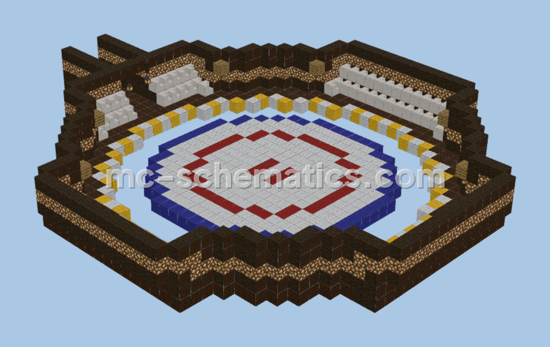 Sumo Wrestling Arena Minecraft schematic preview