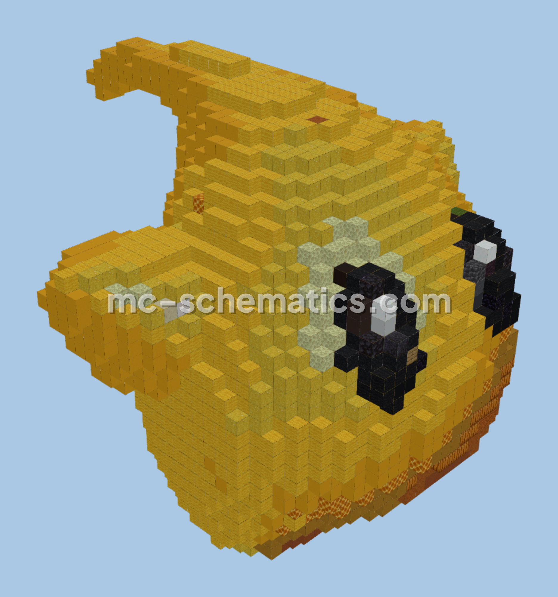 Super Mario Yellow Star Decoration Minecraft schematic preview