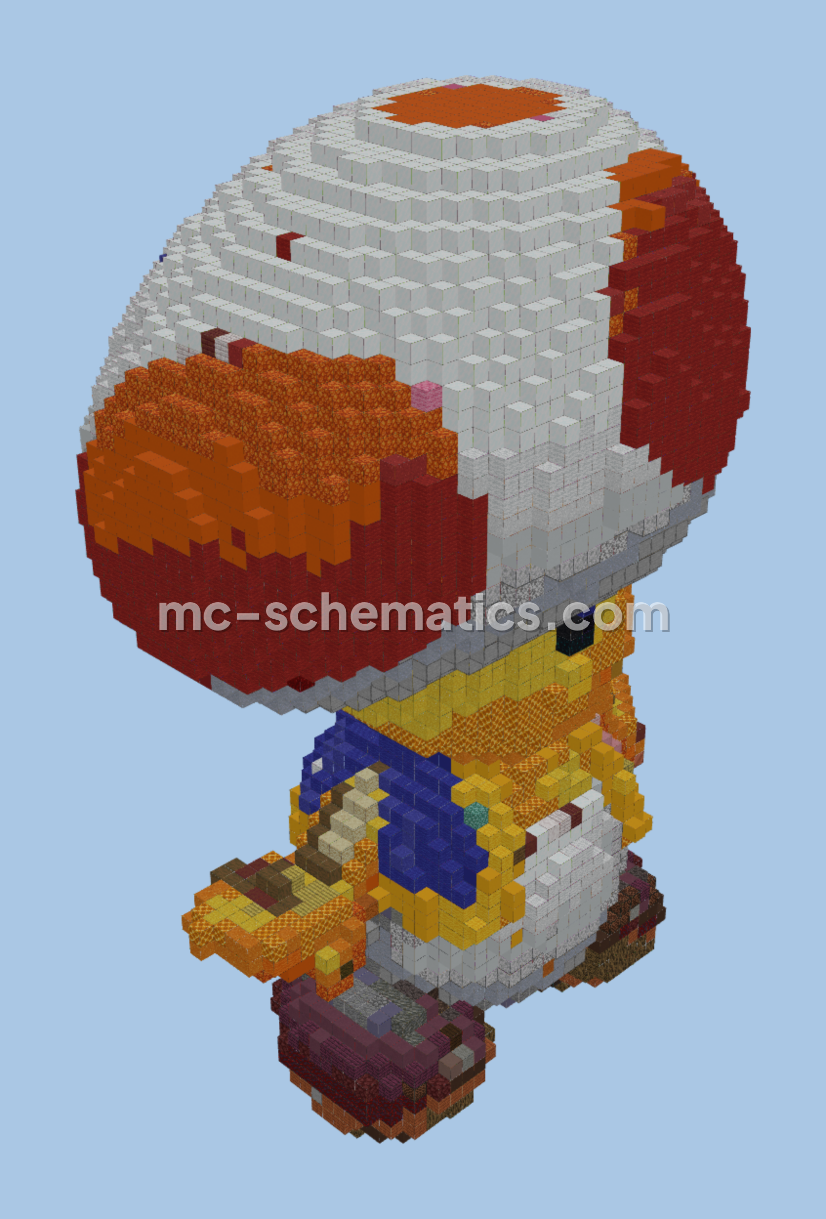 Super Toad Minecraft Build Minecraft schematic preview