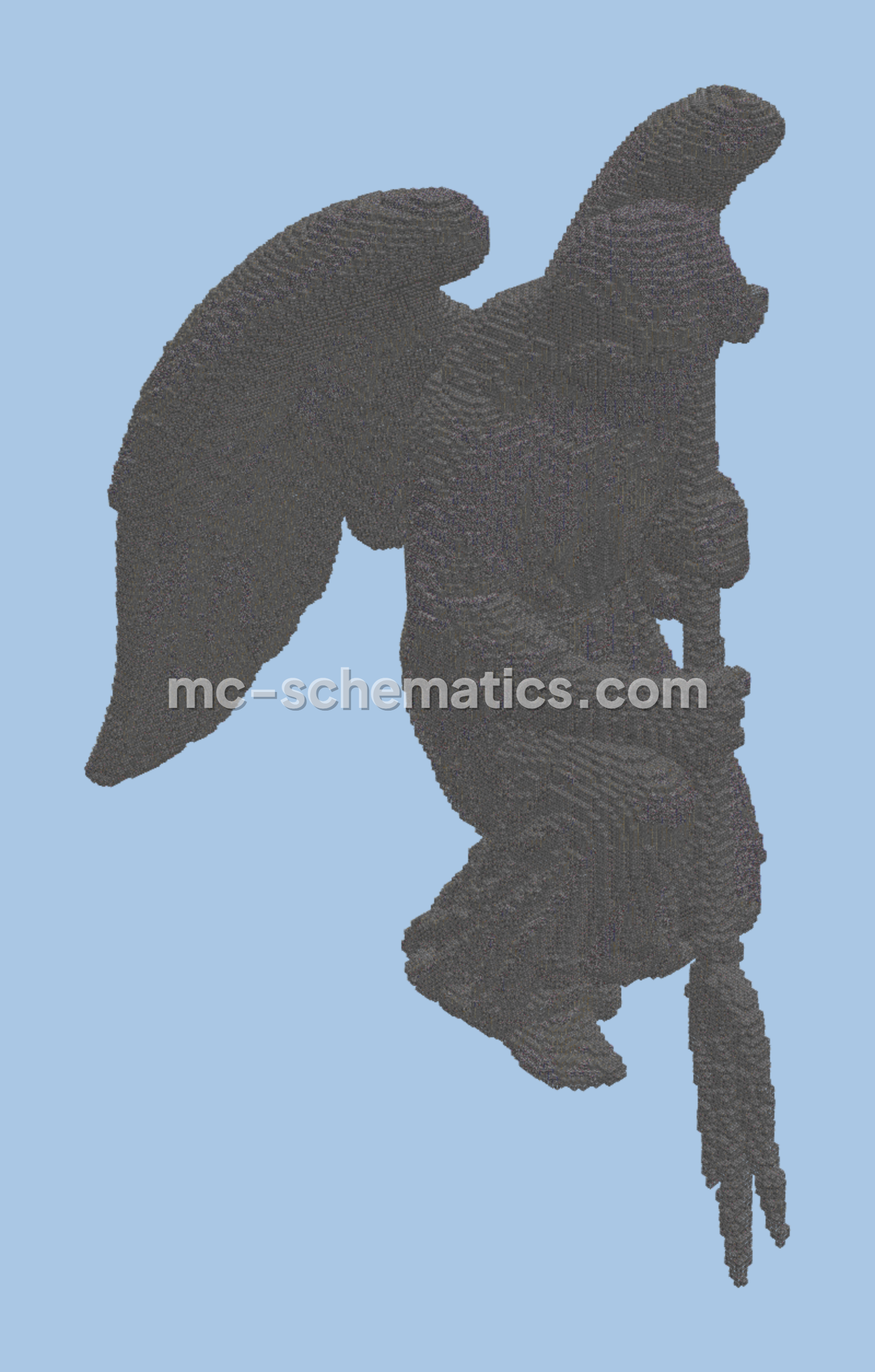 Suspicious Angel Statue Minecraft Build Minecraft schematic preview