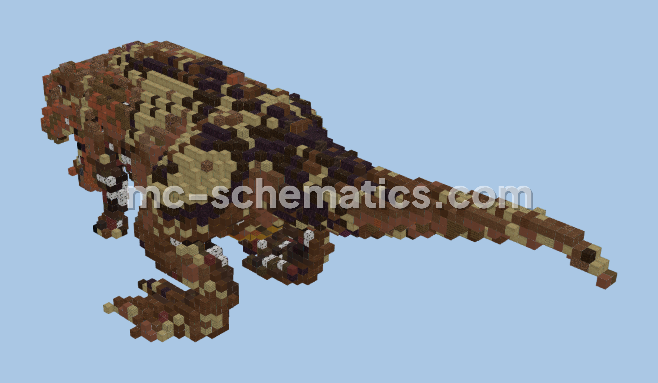 T-Rex Dinosaur Statue Minecraft schematic preview