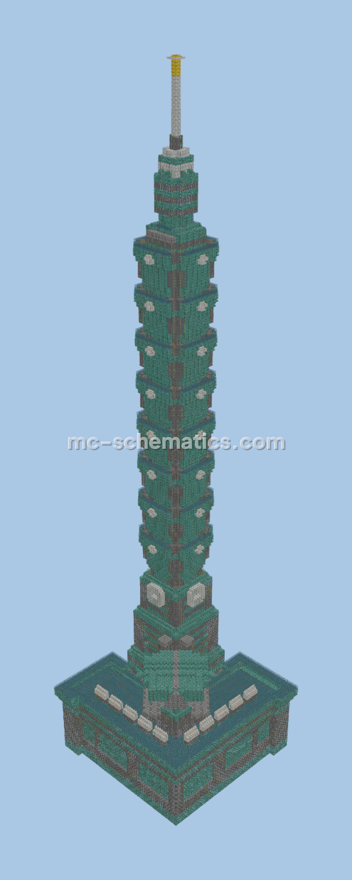 Taipei 101 Minecraft Replica Minecraft schematic preview