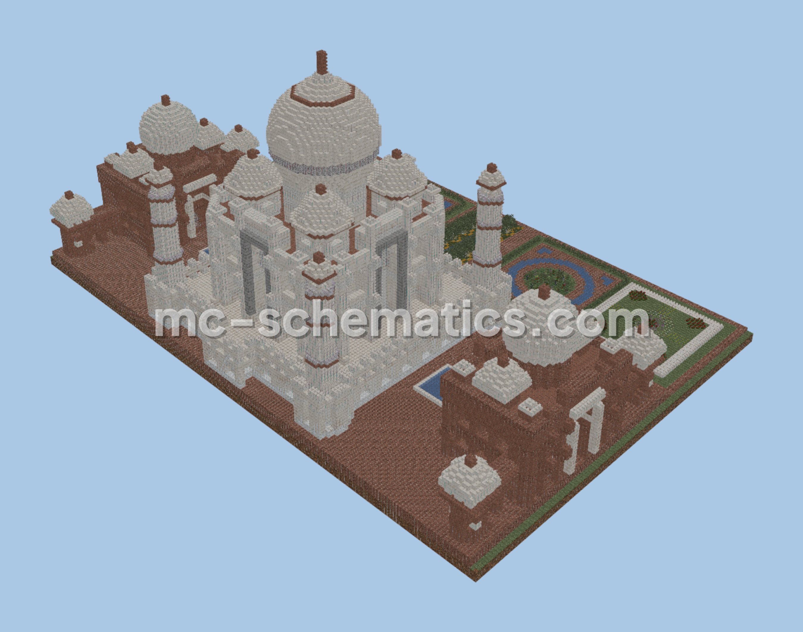 Grand Taj Mahal Build Minecraft schematic preview