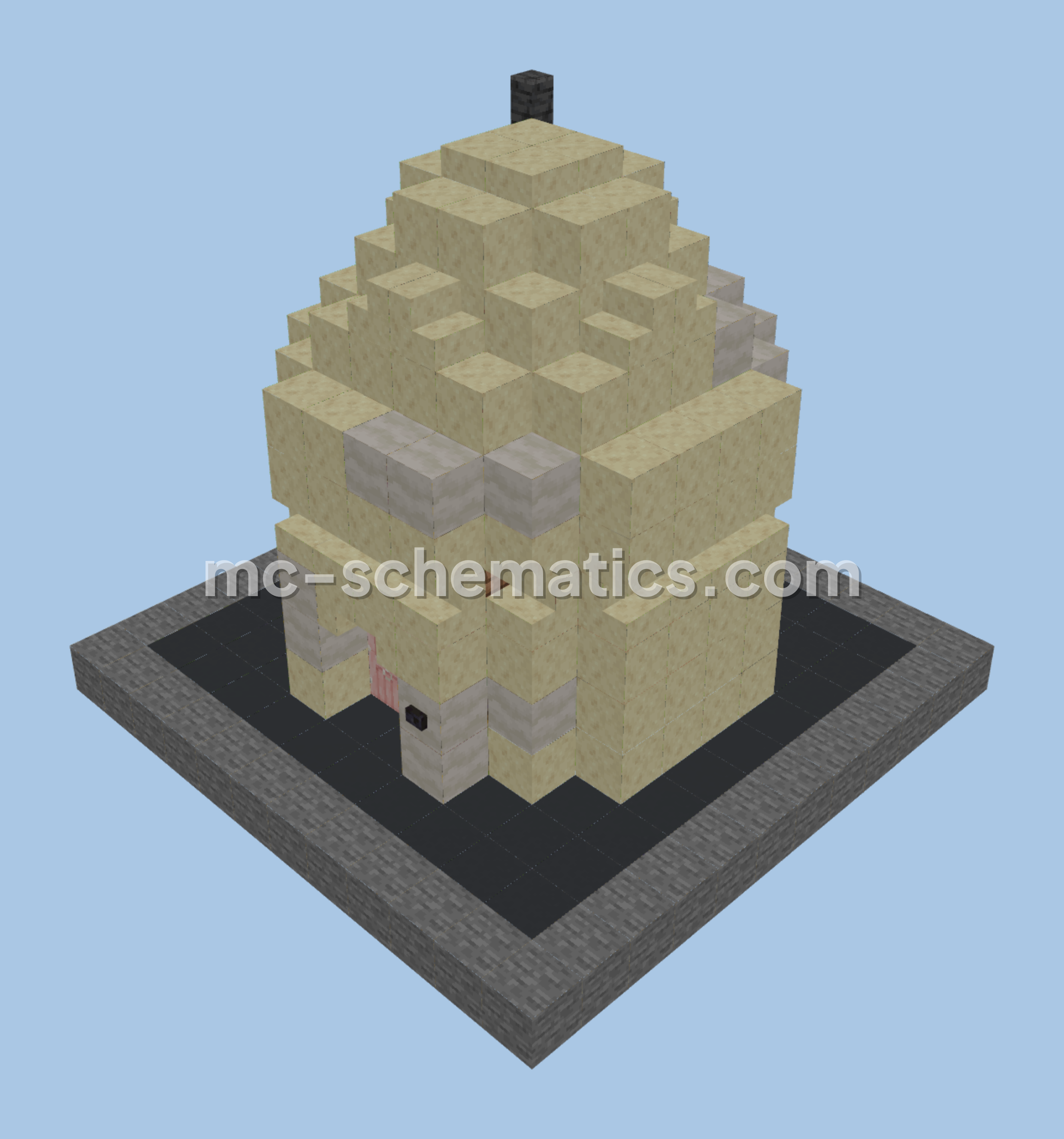 Tatooine Sandstone House Star Wars Build Minecraft schematic preview
