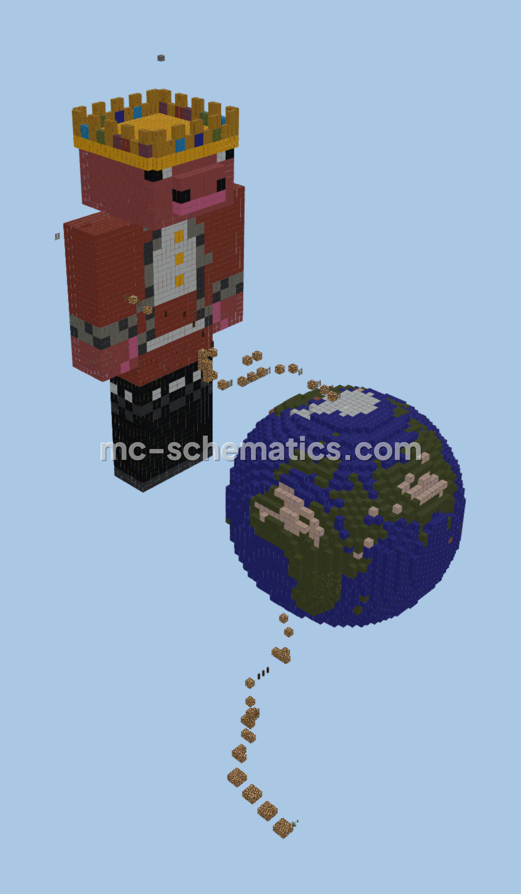 Technoblade Tribute Parkour Build Minecraft schematic preview