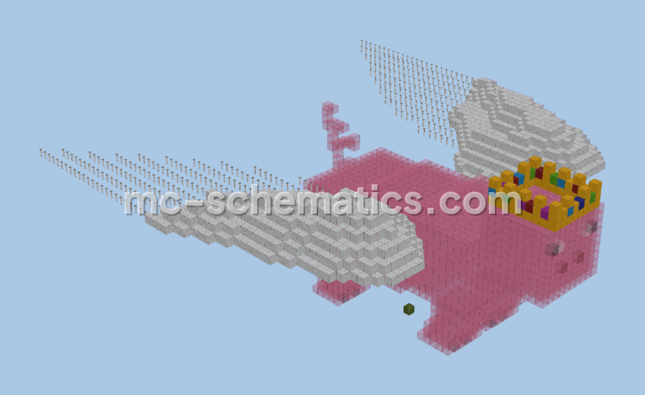 Technoblade Tribute Statue Minecraft schematic preview