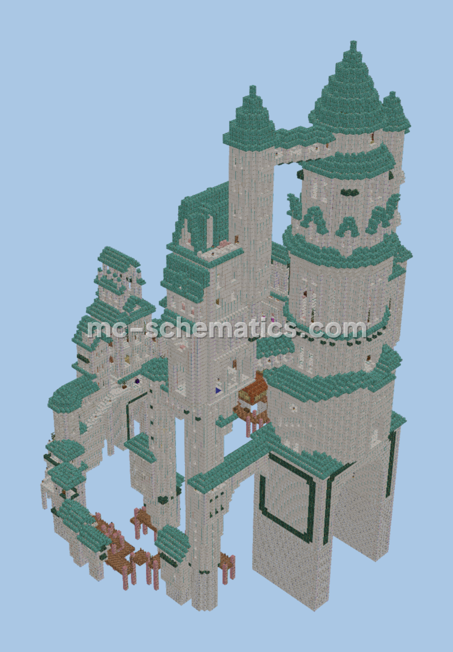 Temple Minecraft schematic preview