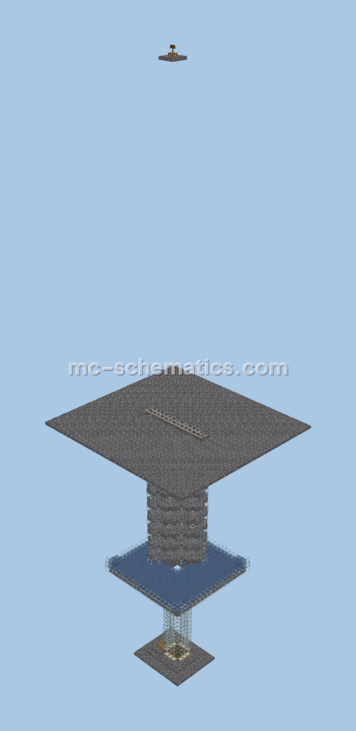 Ten Story Mob and XP Farm Minecraft schematic preview