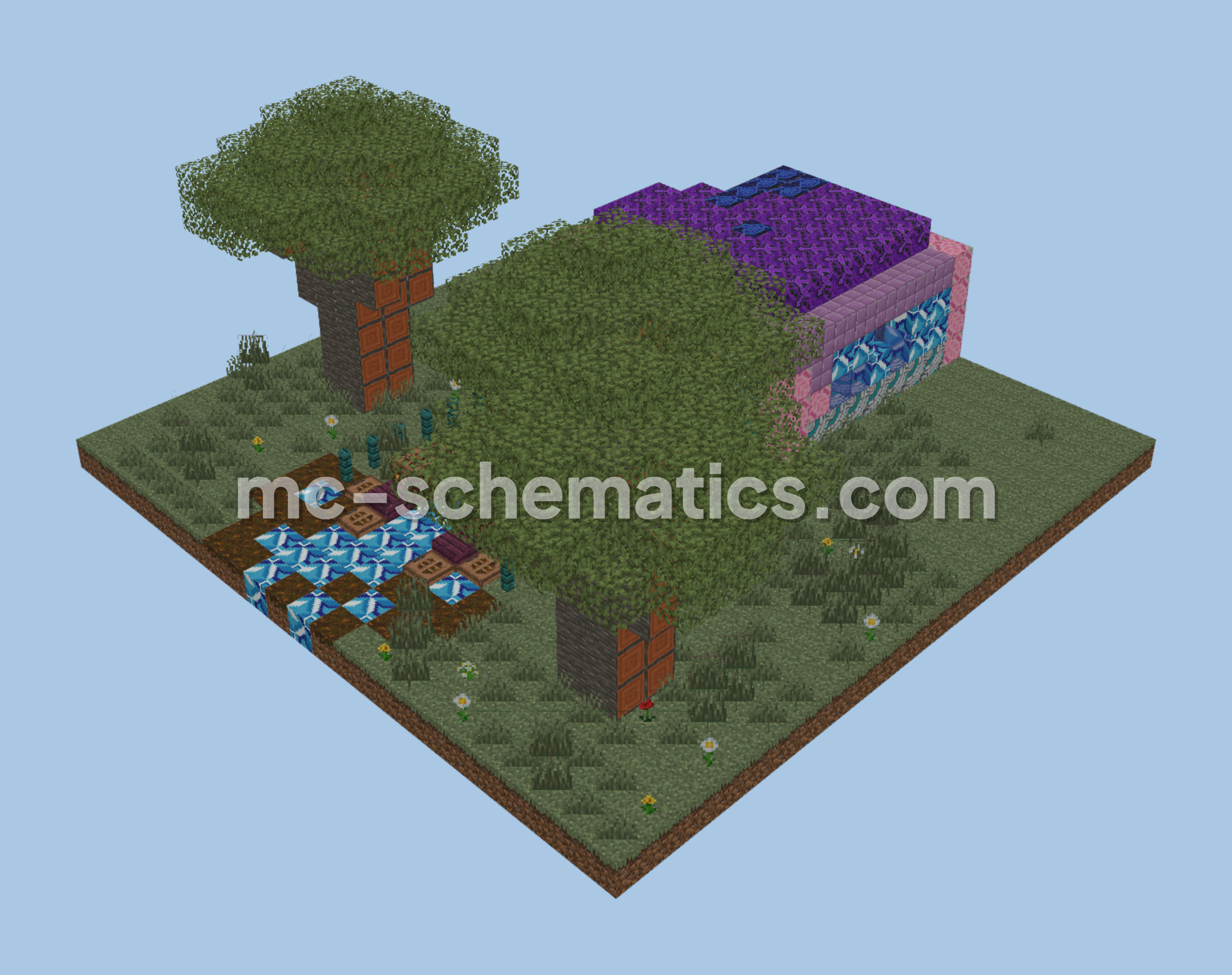 Terracotta Cottage Dwelling Minecraft schematic preview