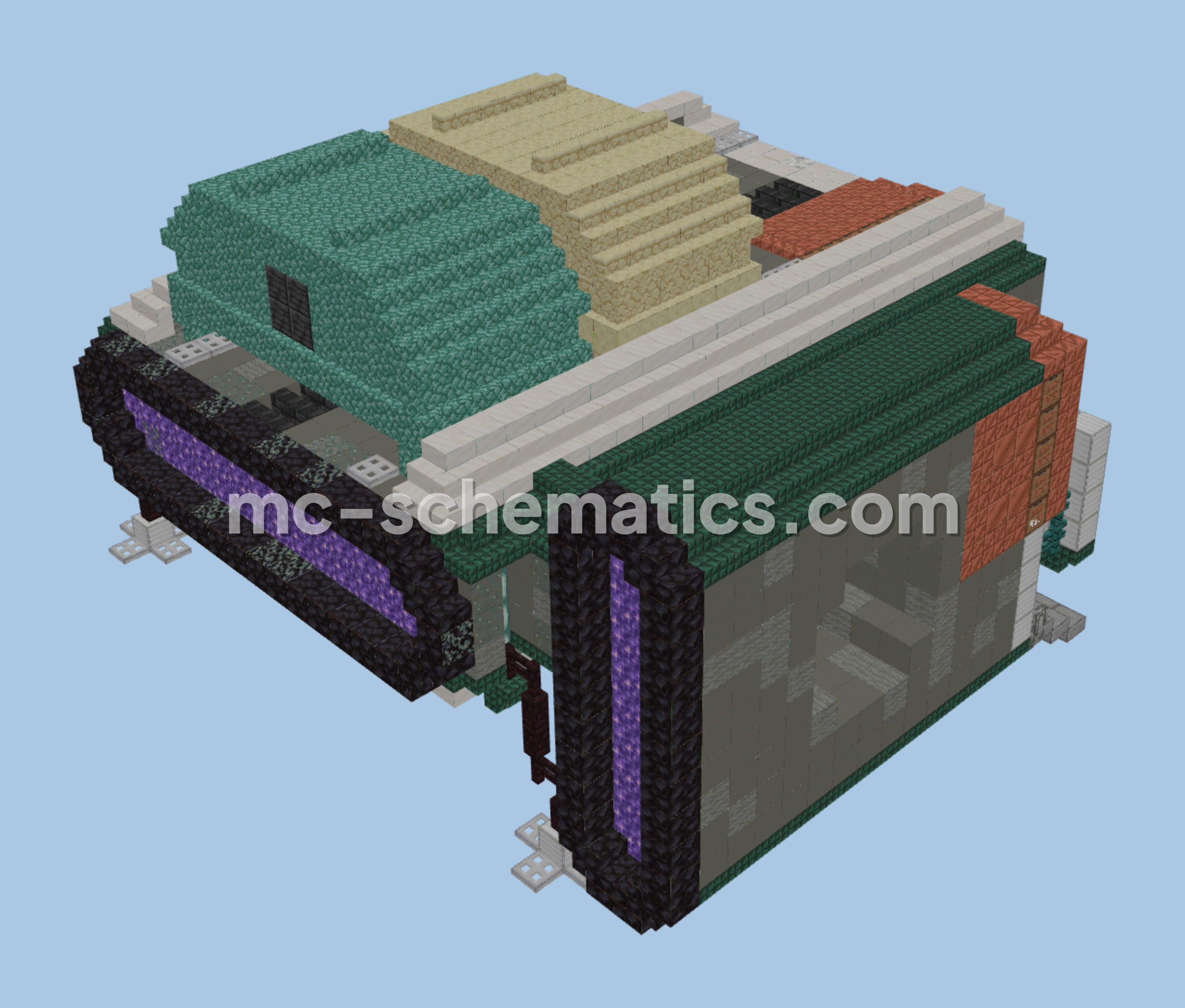 The Beggar's Lament Spaceship Build Minecraft schematic preview