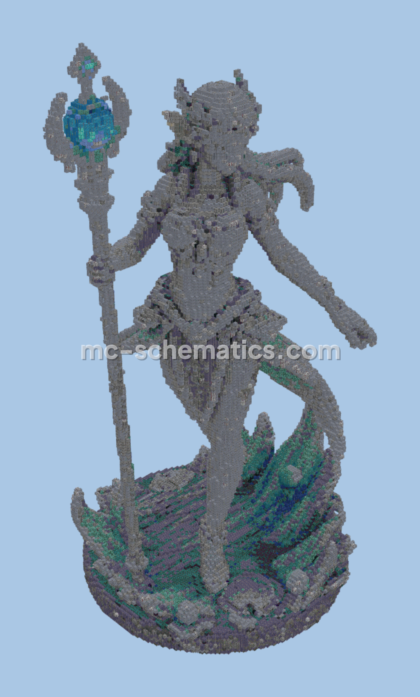 The Colossus Of Crystal And Stone Structure Minecraft schematic