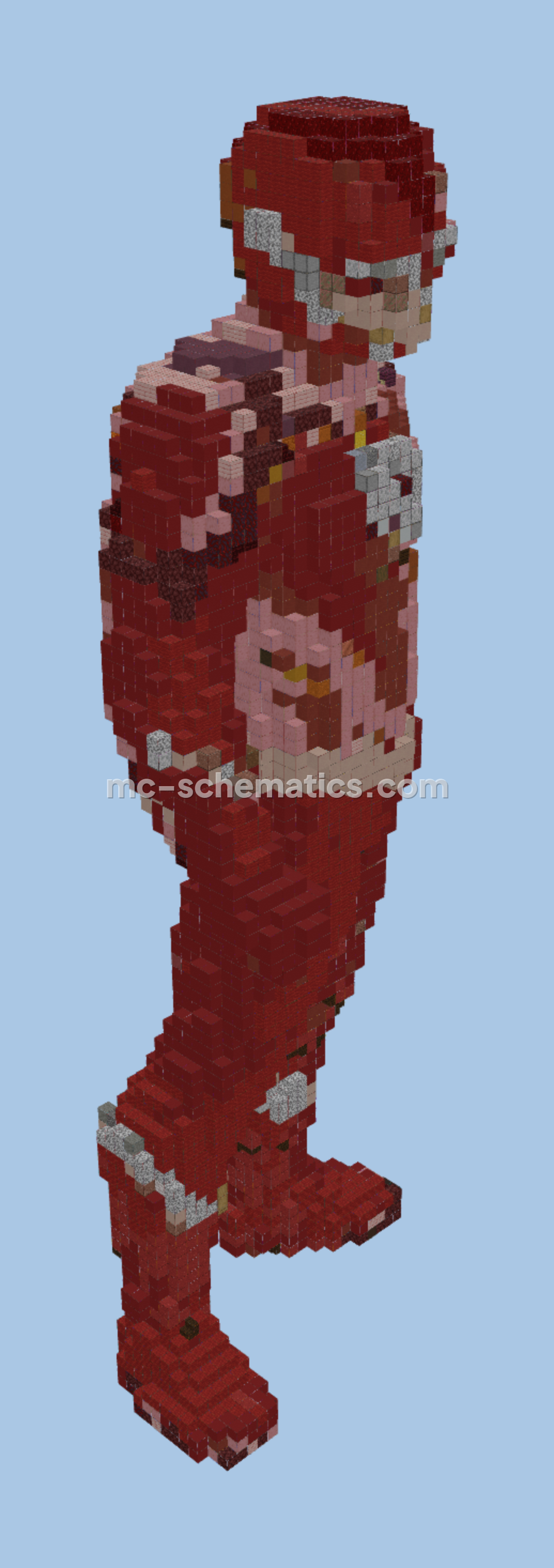 The Flash DC Comics Speedster Build Minecraft schematic preview