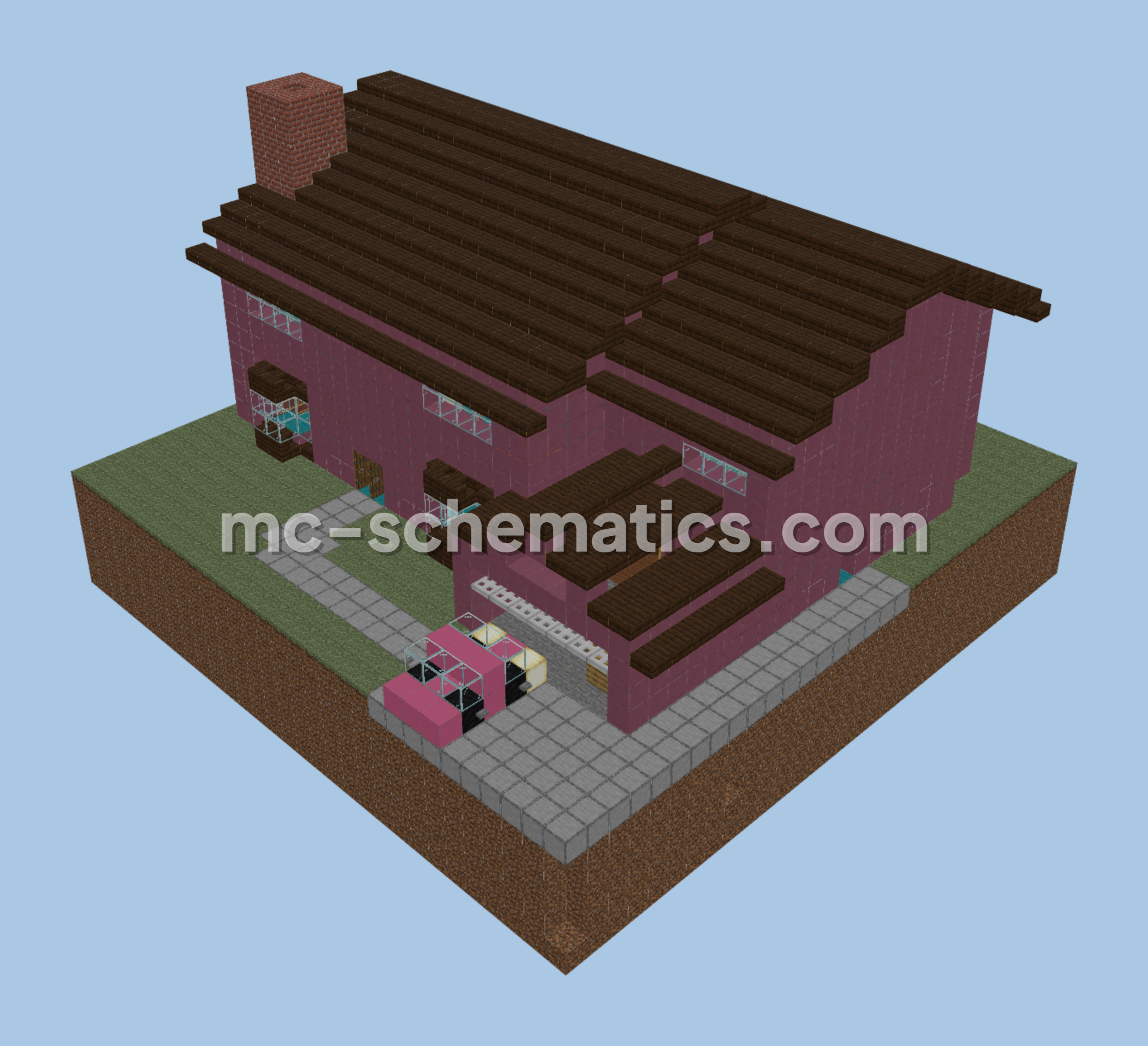 The Simpsons Family House Minecraft schematic preview