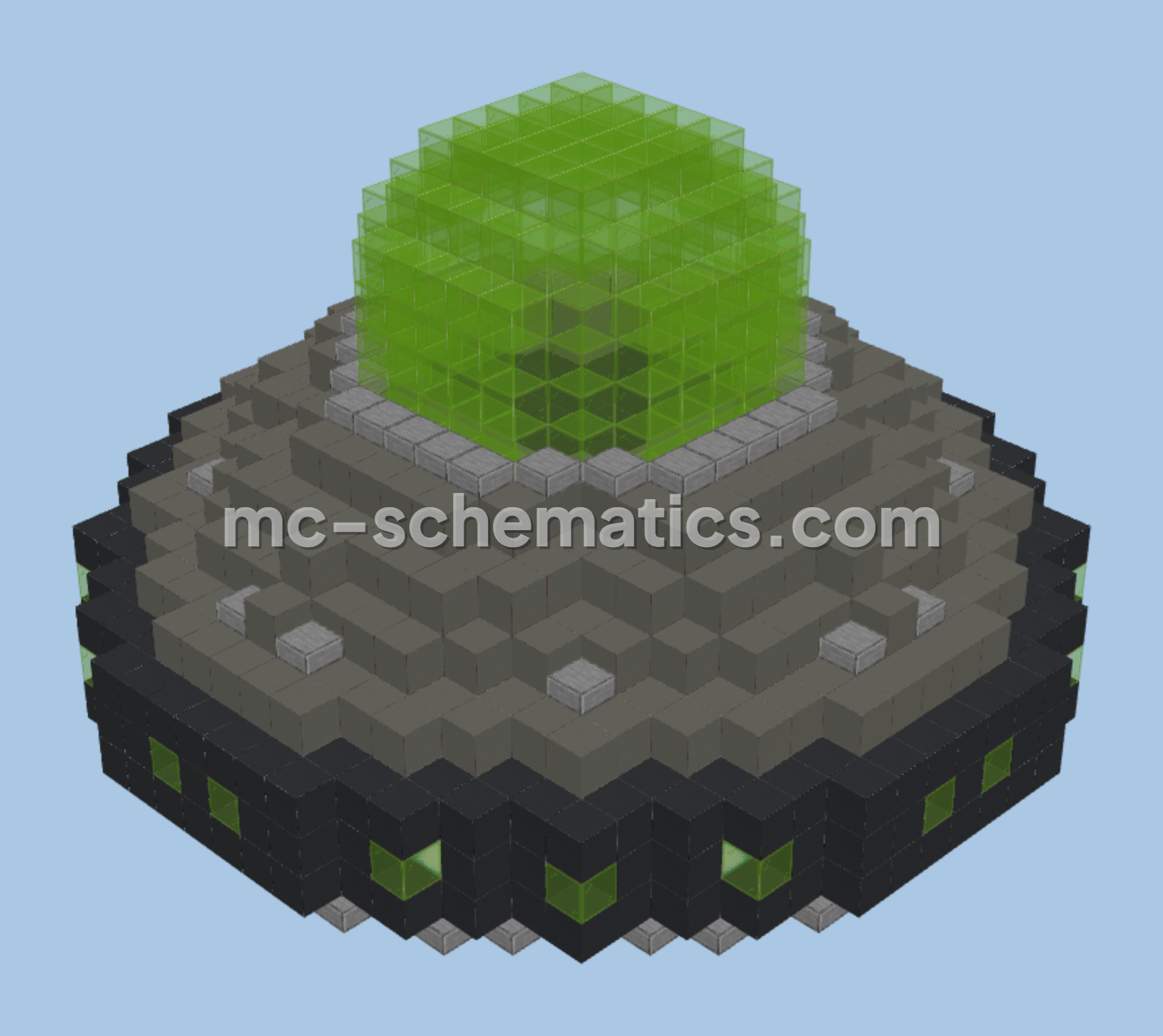 The Simpsons Spaceship Structure Minecraft schematic preview