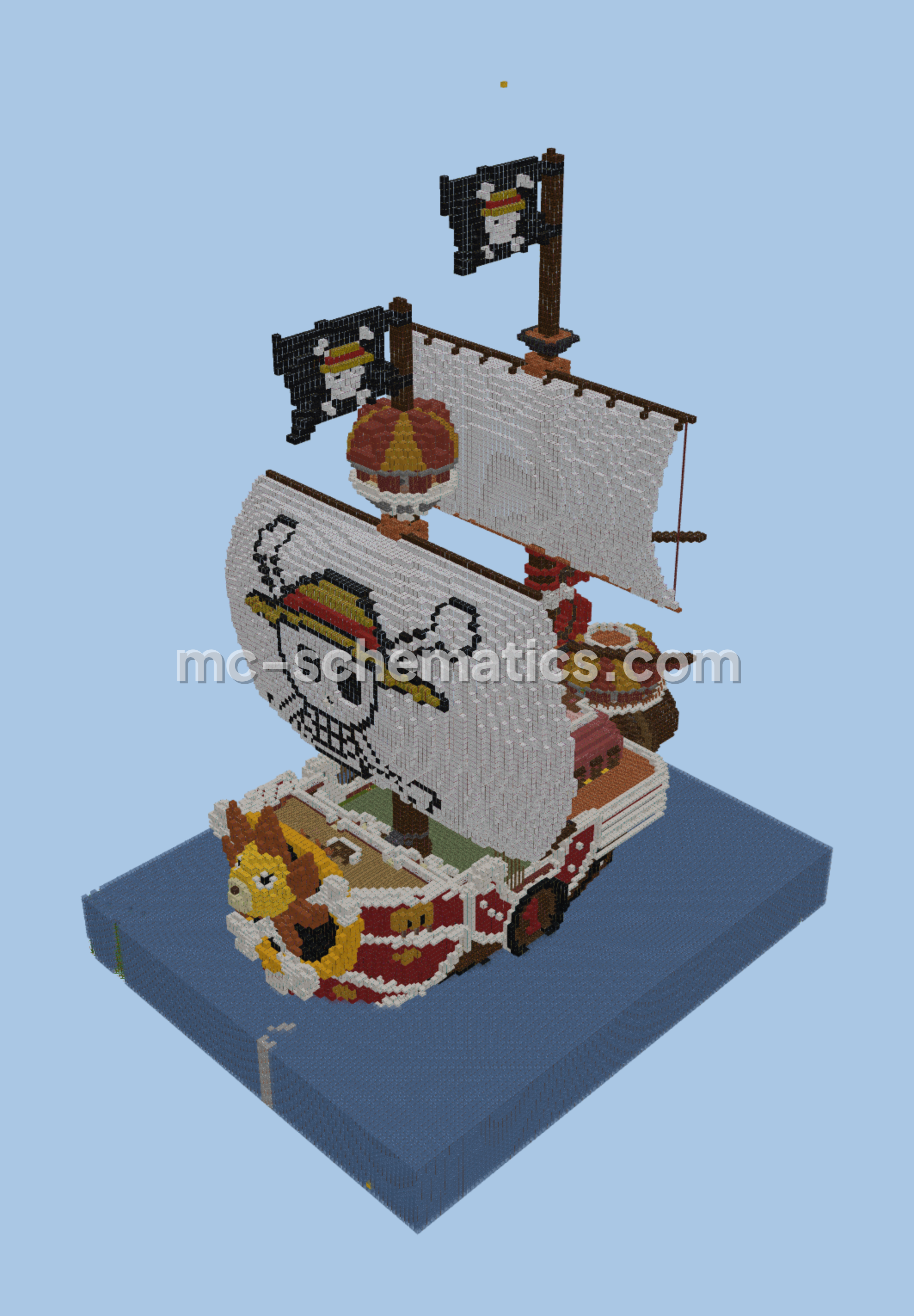 Thousand Sunny Ship Replica Minecraft schematic preview
