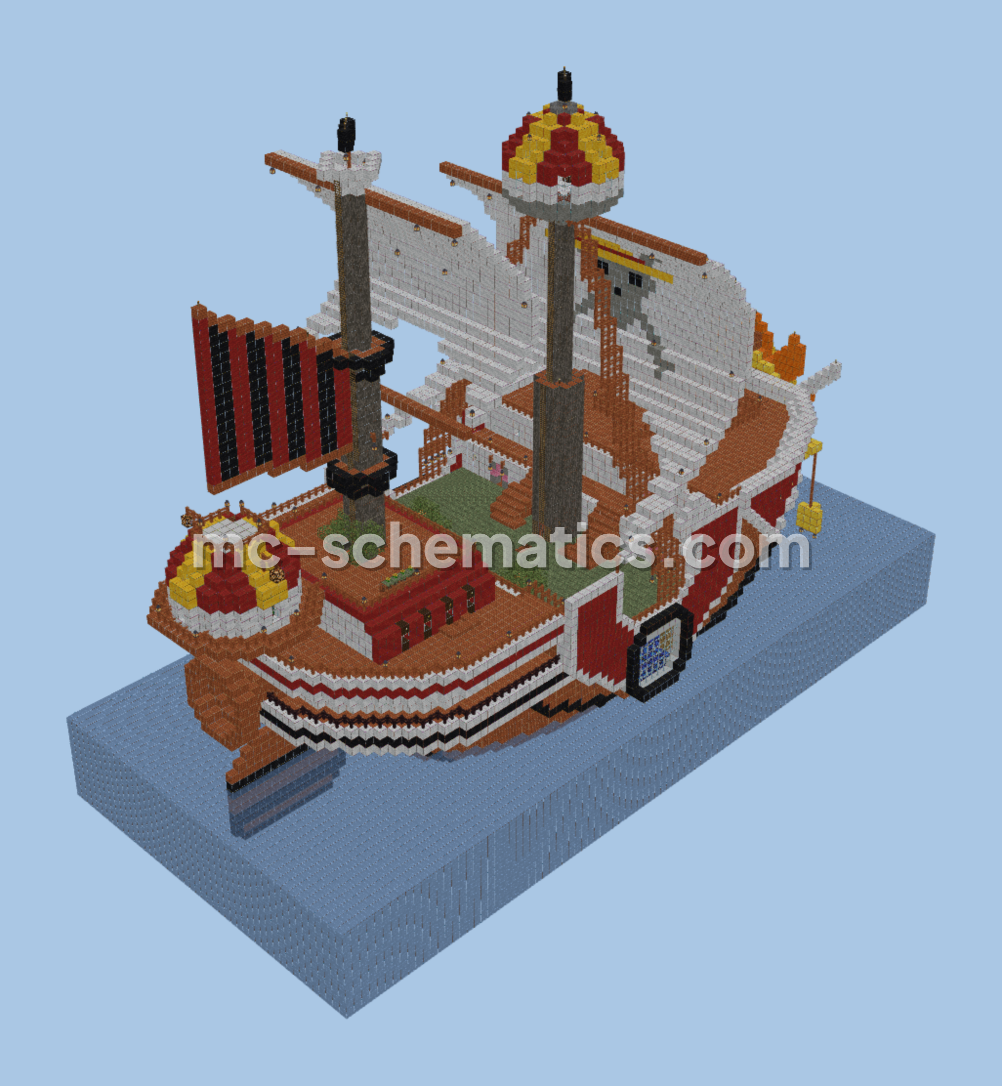 Thousand Sunny Ship Minecraft schematic preview