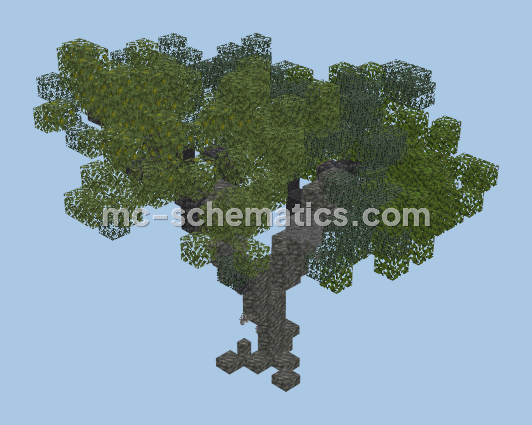 Tiny Custom Tree Minecraft schematic preview
