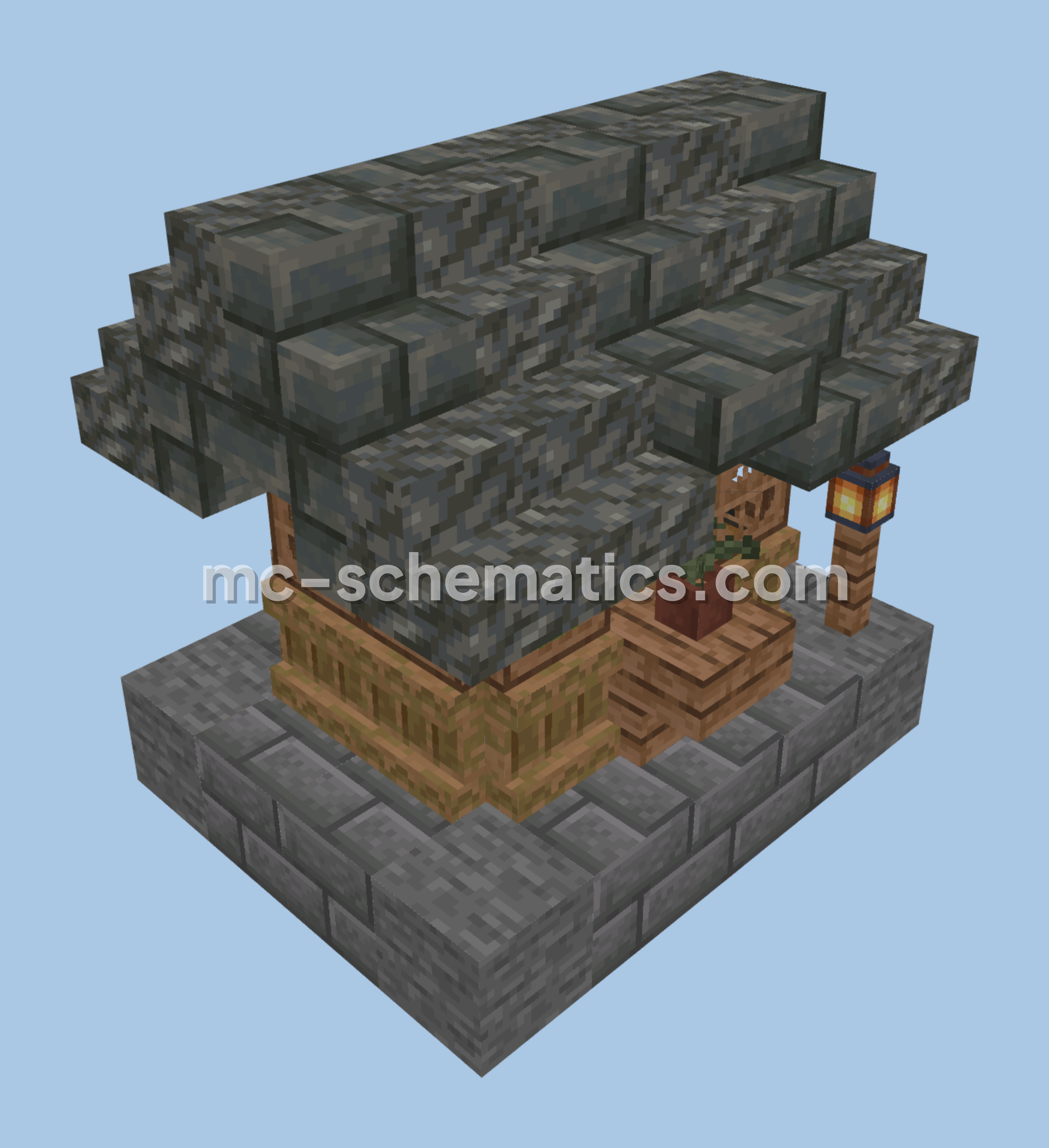 Tiny Rustic Cabin Build Minecraft schematic preview