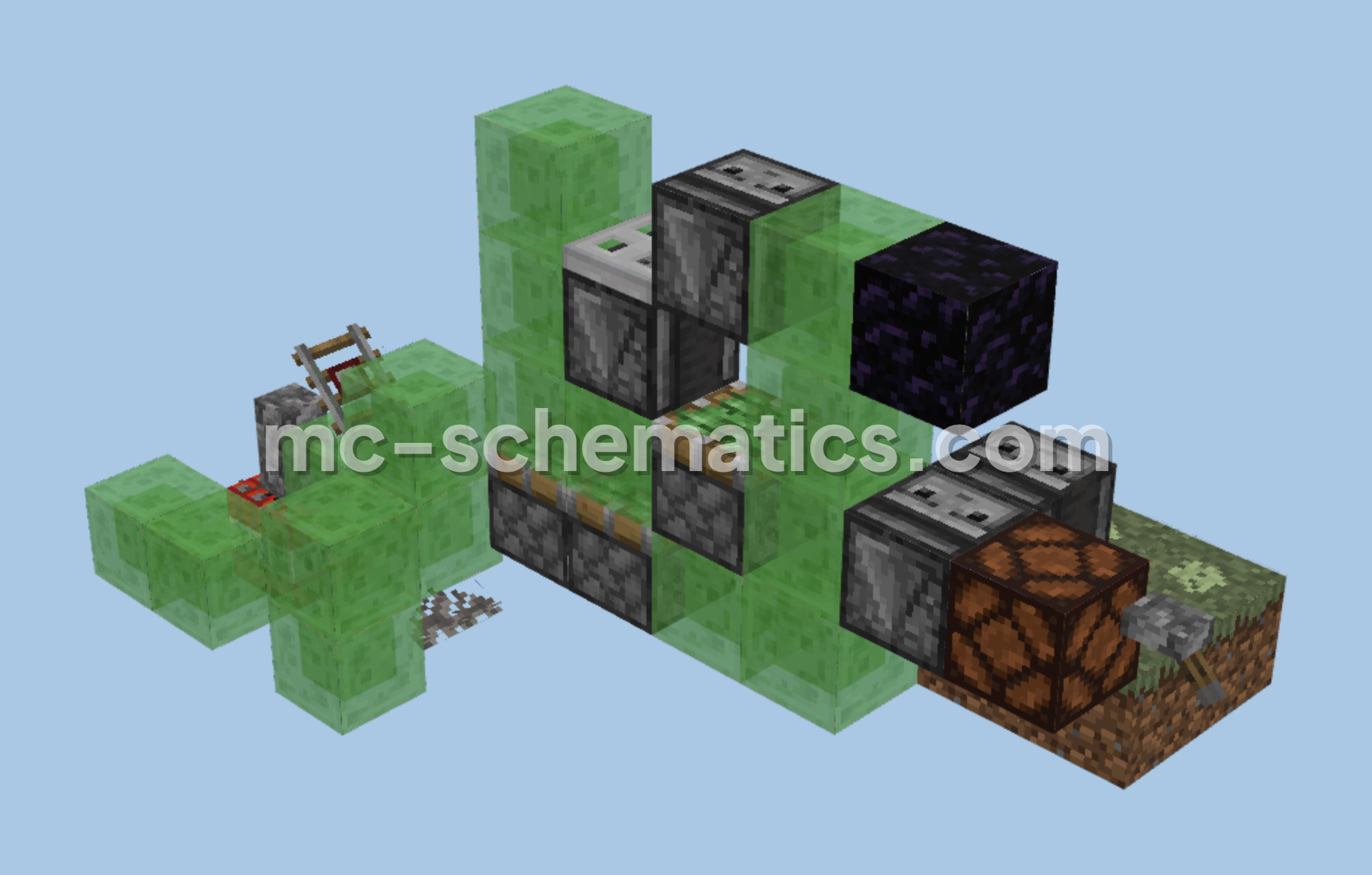 TNT Powered Flying Machine Minecraft schematic preview