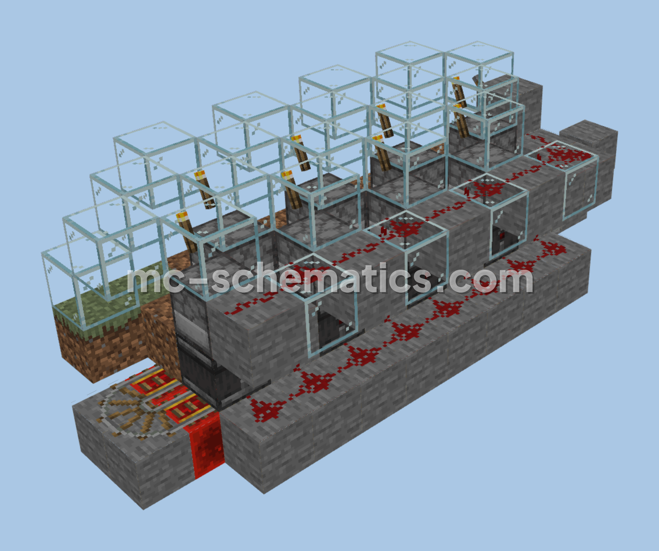 Toggleable Sheep Wool Farm Minecraft schematic preview