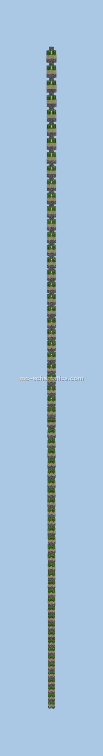 Desert Cactus Tower 4-254 Minecraft schematic preview