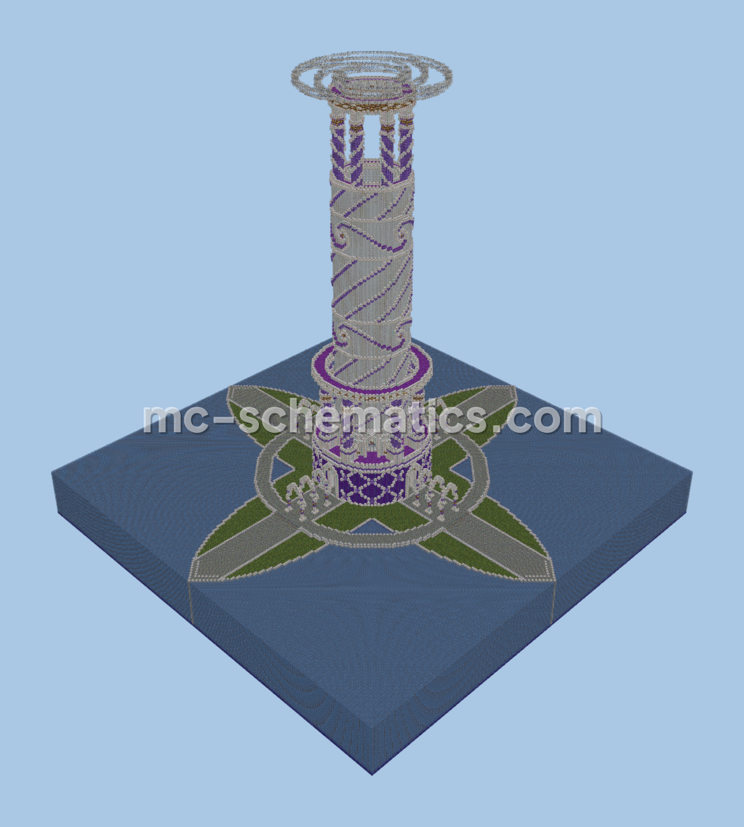 Totem of Undying Farm Tower Minecraft schematic preview