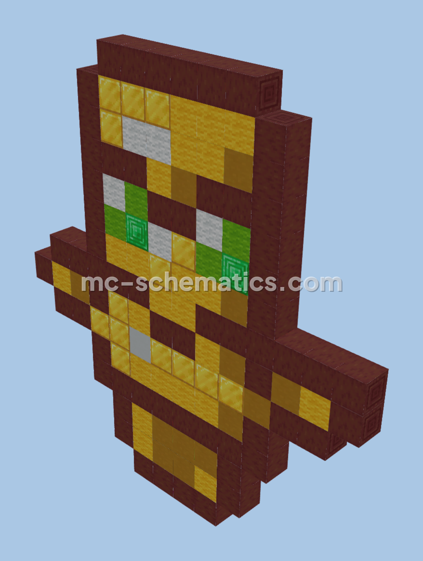 Totem Of Undying Pixel Art Minecraft schematic preview