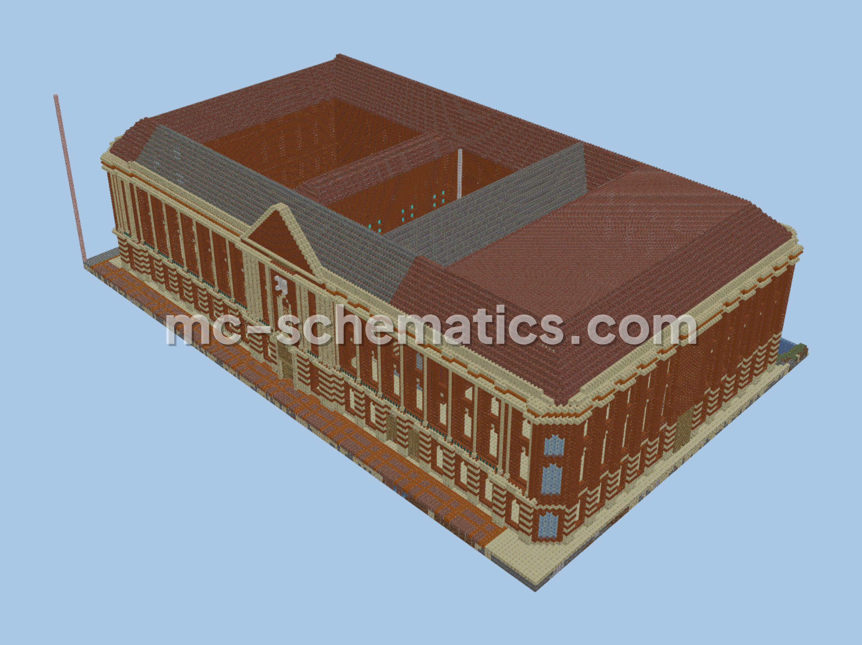 Toulouse Capitol Building Shell Minecraft schematic preview