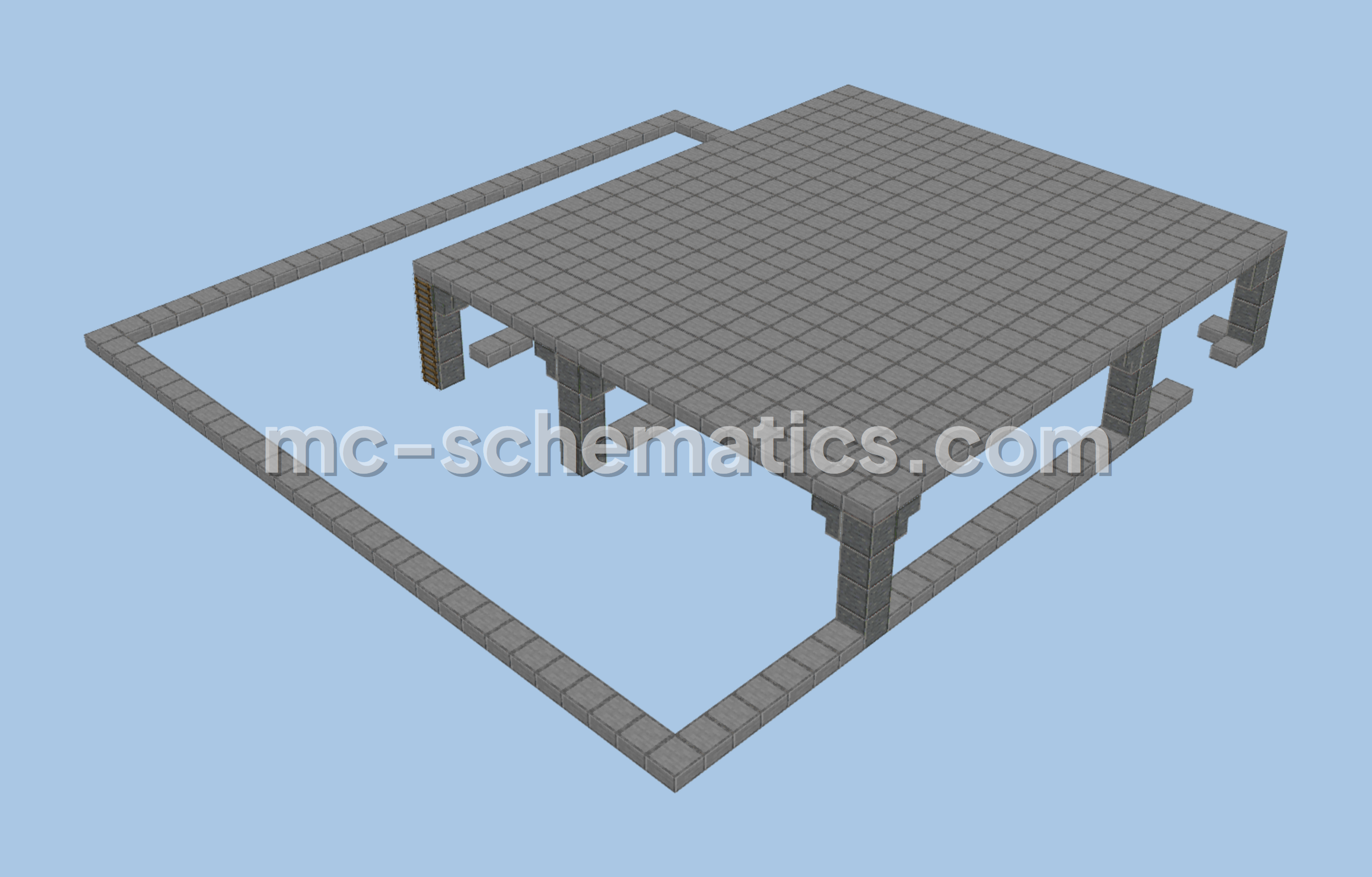 Town Parking Lot Minecraft schematic preview