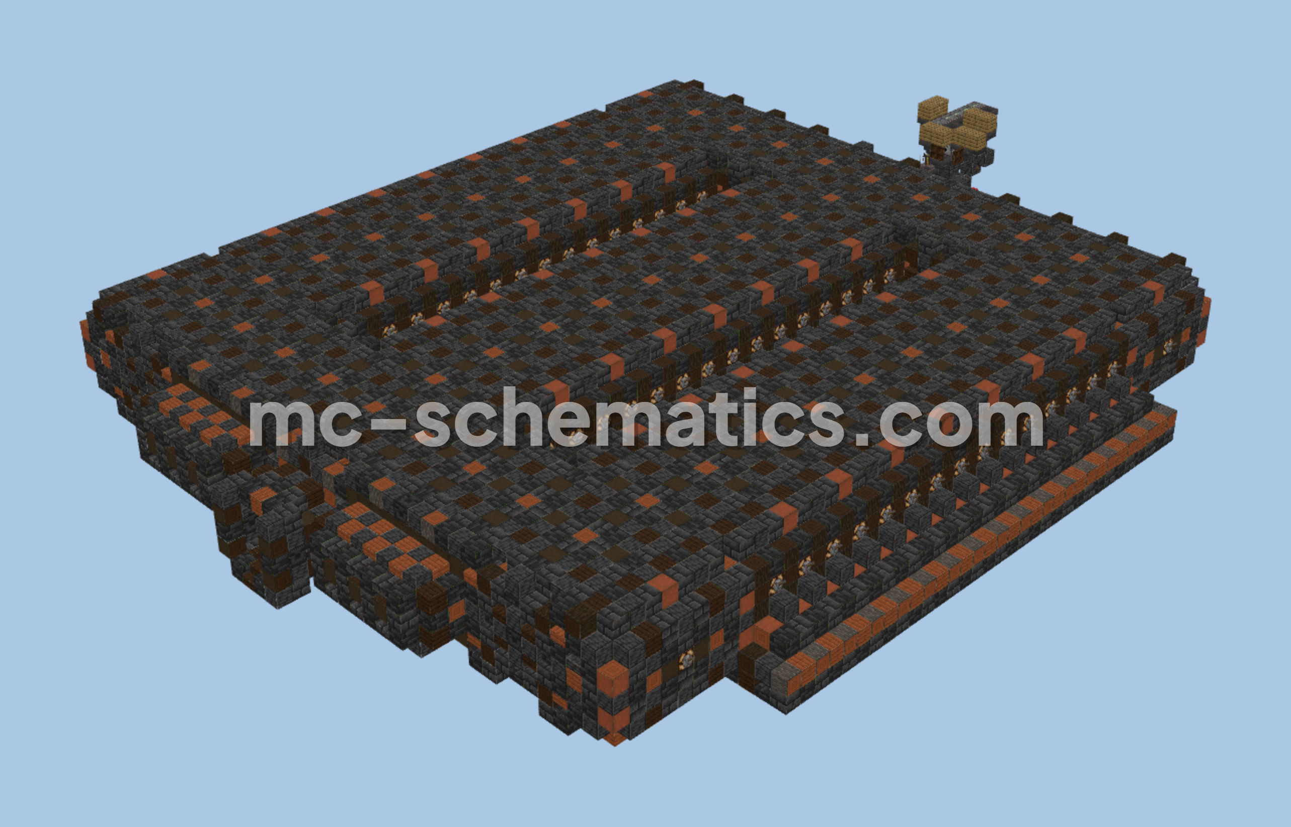Underground Villager Trading Hall Minecraft schematic preview