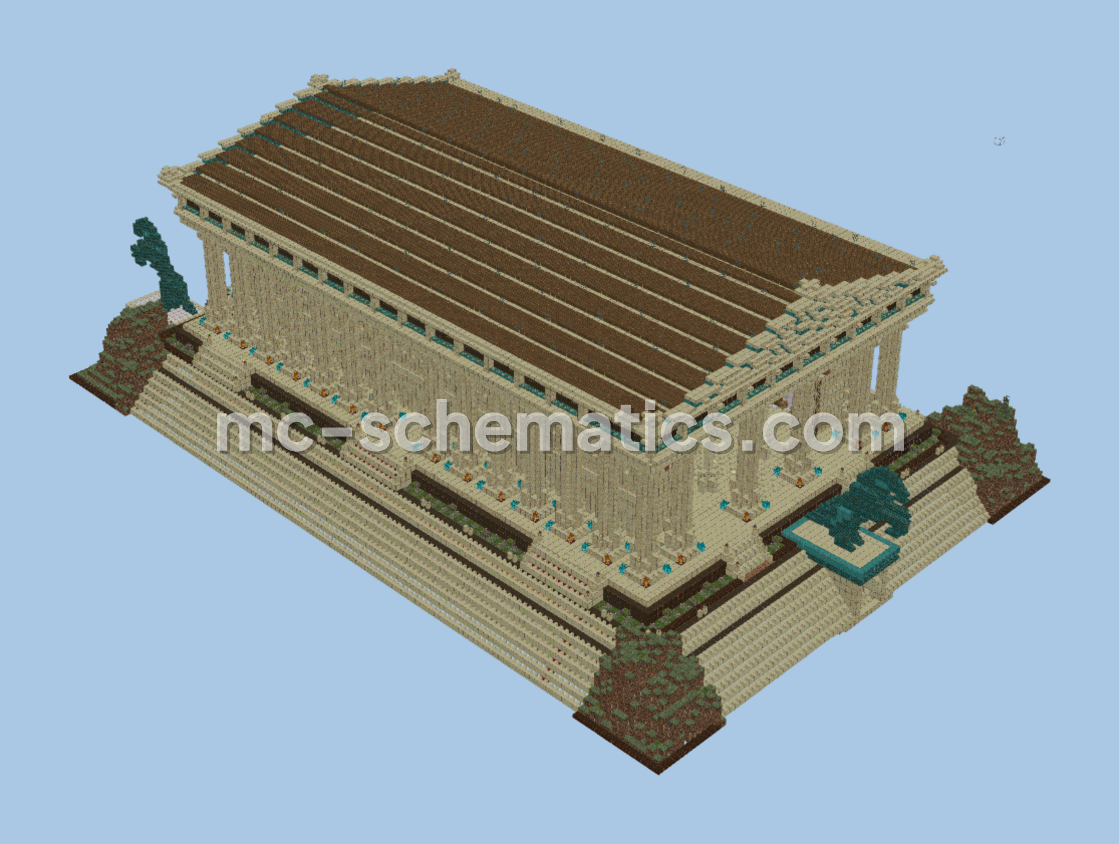 Trading Hall Structure Minecraft schematic preview